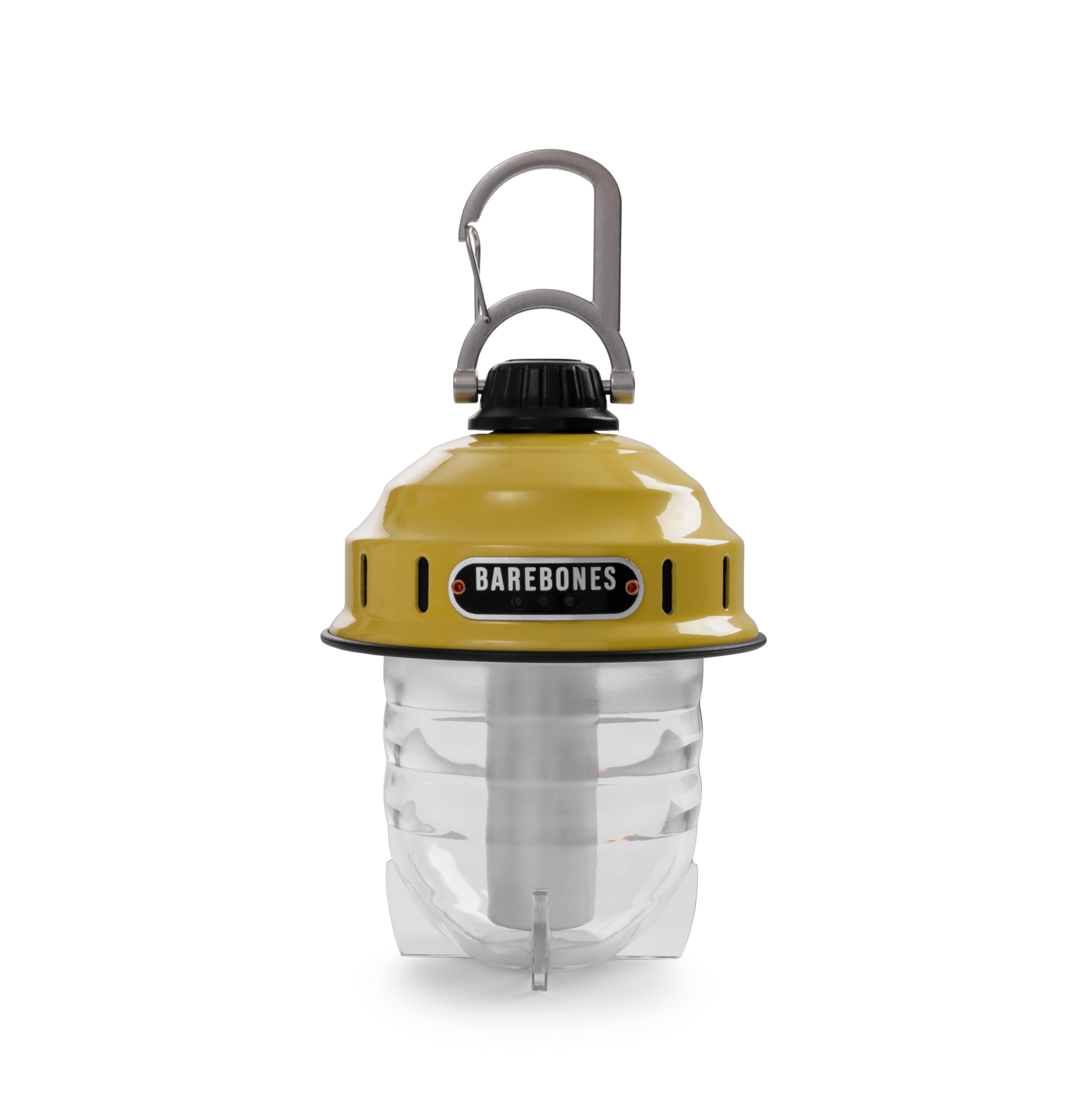 Barebones Beacon Hanging Light - Rechargeable LED Lantern, Weatherproof, 6inx3in, Dusty Yellow, Model LIV-235