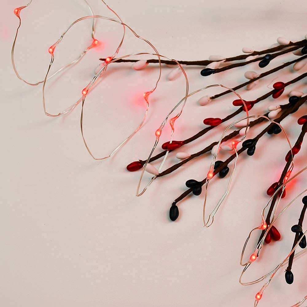 JosMega Solar Powered Fairy String Lights, 66ft, 200LED, Waterproof, 8 Modes, Red, Model 103fbec7-514a-4c0a-9b