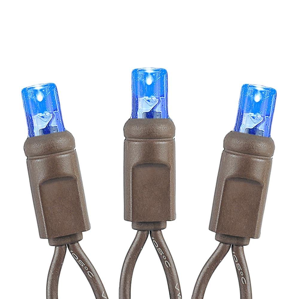 Novelty Lights 34Ft Led String Lights - 100 Led Blue Bulbs, Commercial Grade, 40,000 Hours Rating, Model Mrd-25B-4
