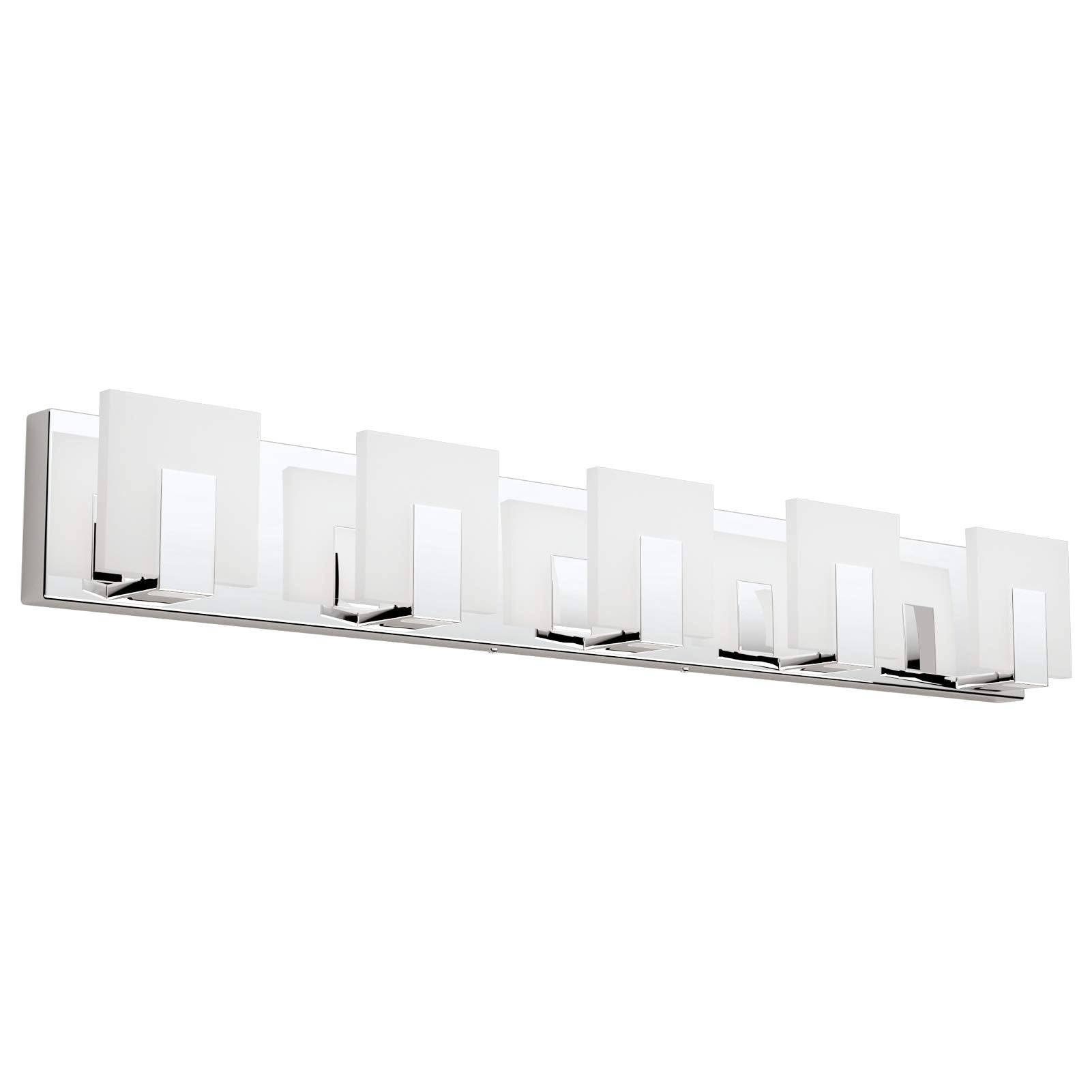 Aipsun Modern Led Bathroom Vanity Light - 5 Lights, Chrome Stainless Steel, Up And Down Over Mirror, 6000K White Light, Model Ca-1105-5T