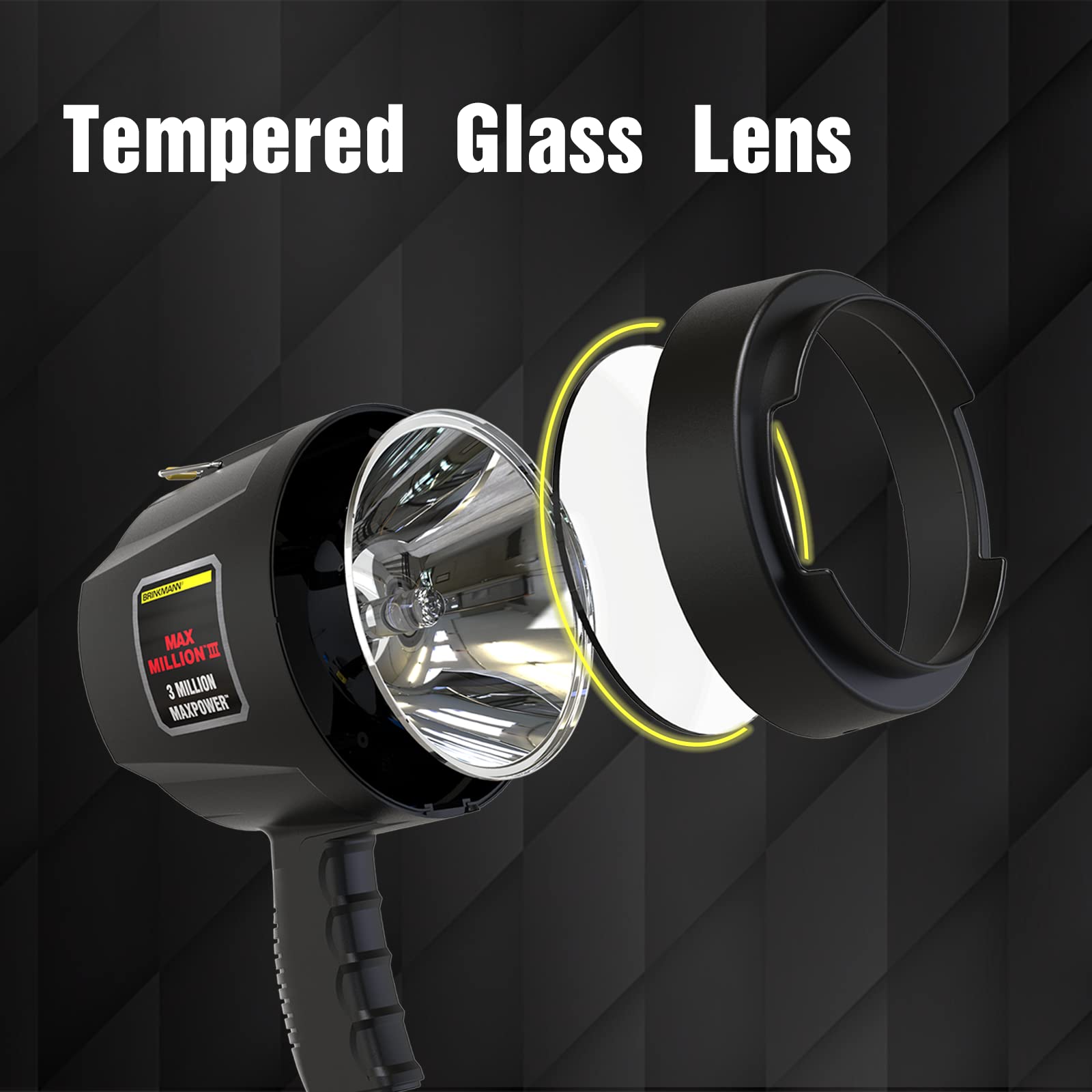 Generic Max Million III Halogen Bulb Spotlight with 12V DC Charger, Black, Model 800-2301-0