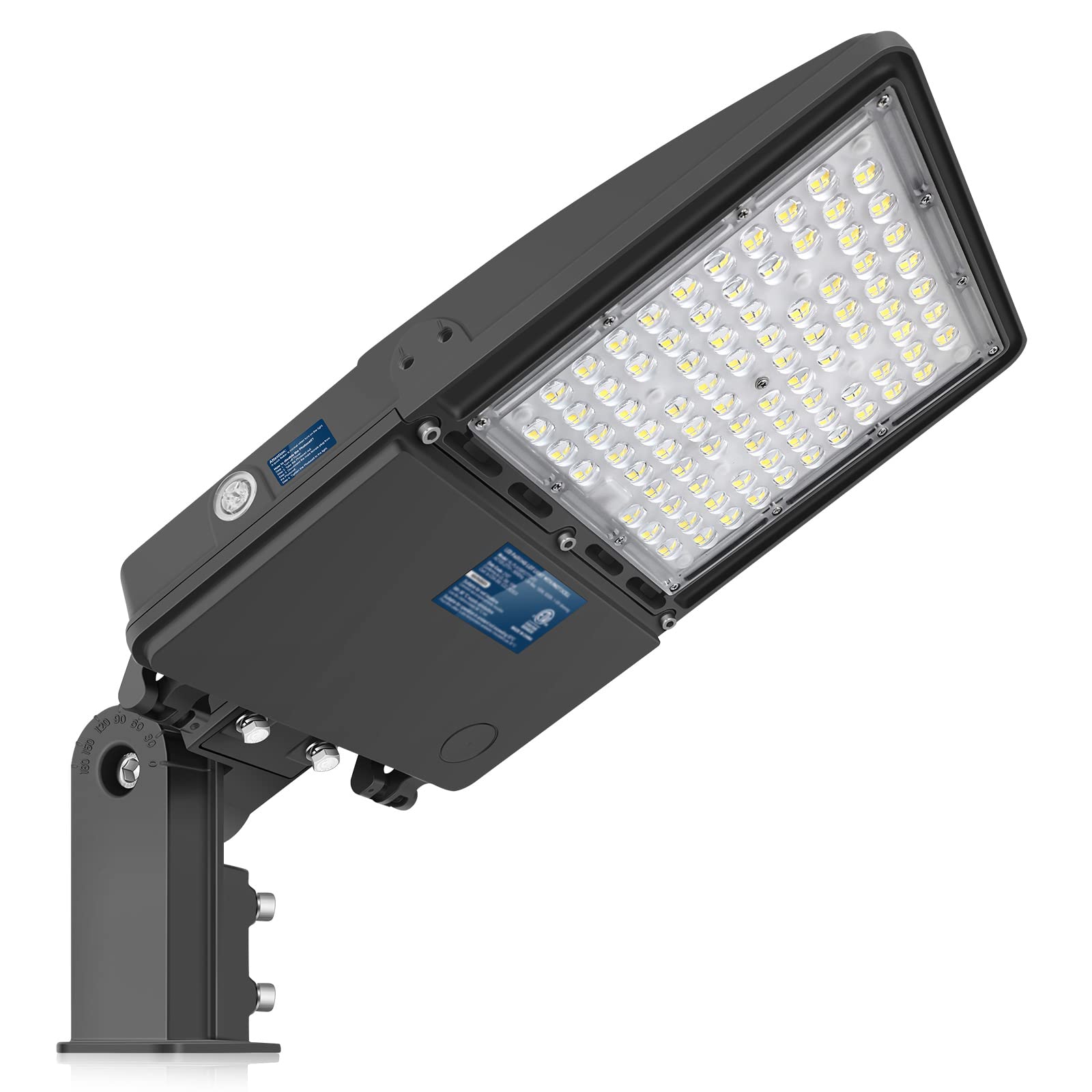 AKK 150W LED Parking Lot Lighting with Adjustable Slip Fitter, 21000LM (140LM/W) LED Parking Lot Lights, 5000K Street Light Dusk