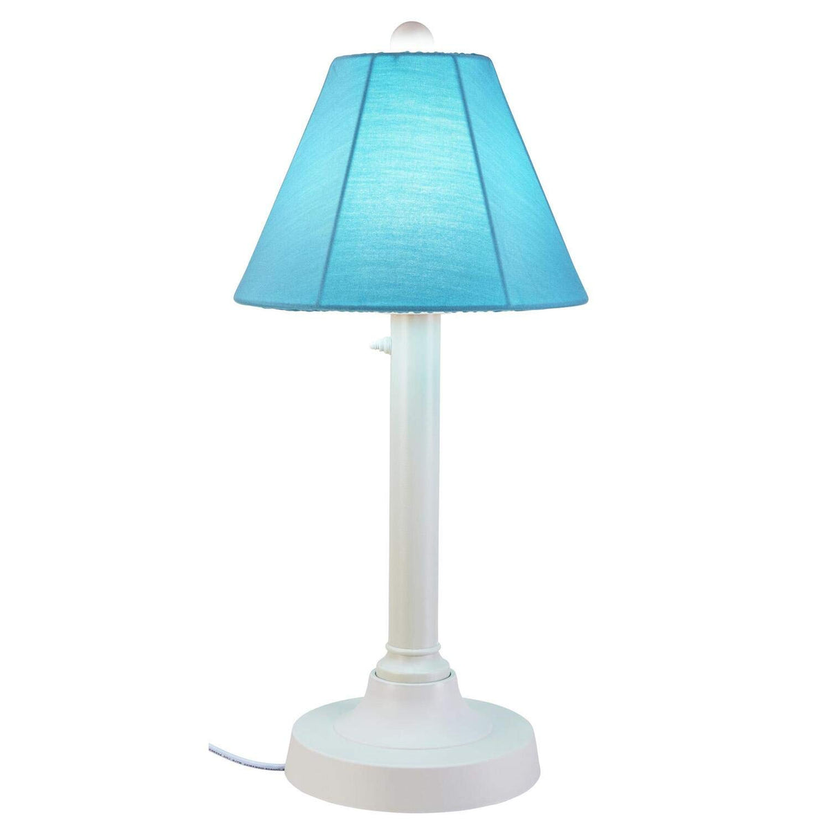 Patio Living Concepts San Juan 30&quot; White Outdoor Table Lamp With Multicolored Aruba Shade