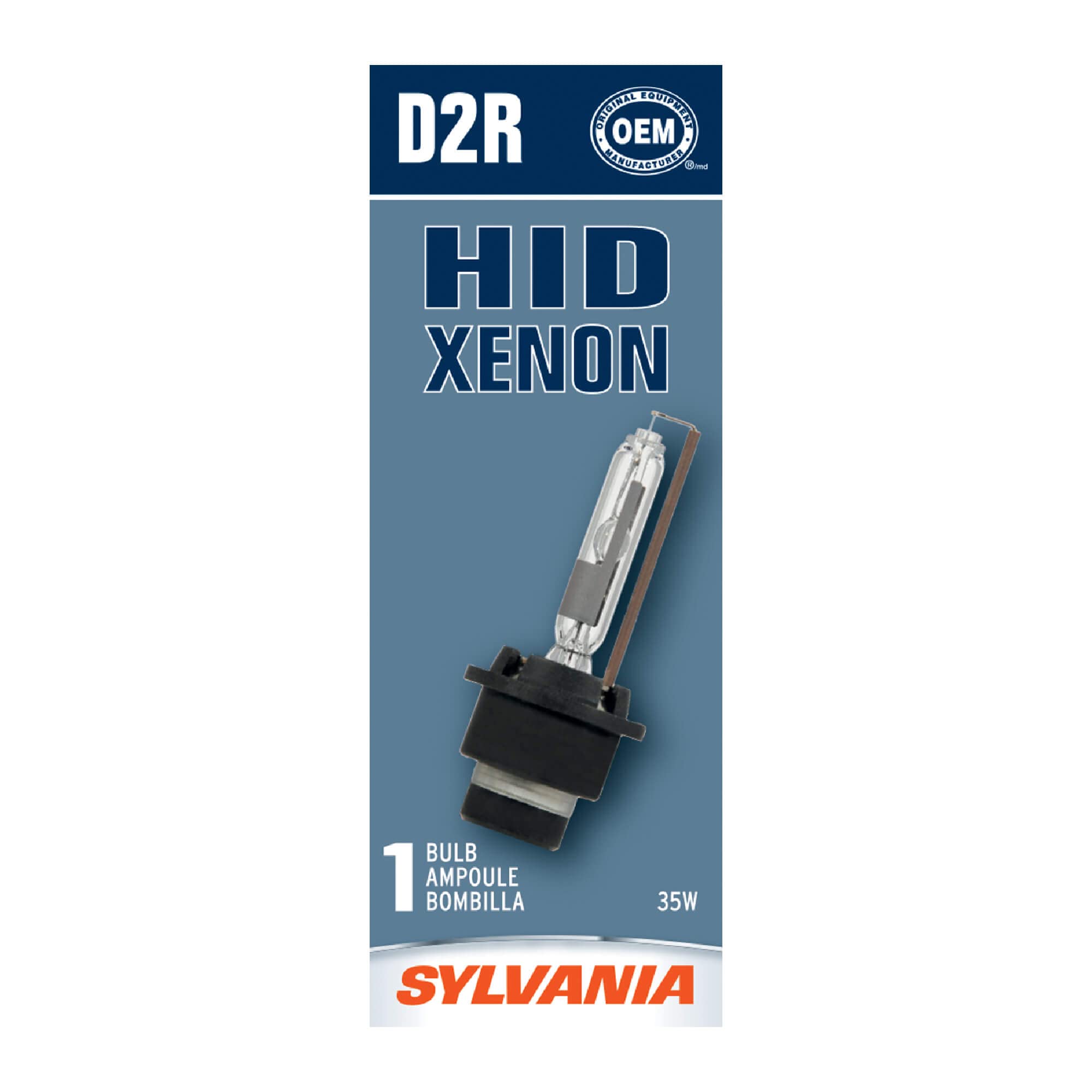 SYLVANIA - D2R Basic HID (High Intensity Discharge) Headlight Bulb - High Performance Bright, White, and Durable Lamp (Contains