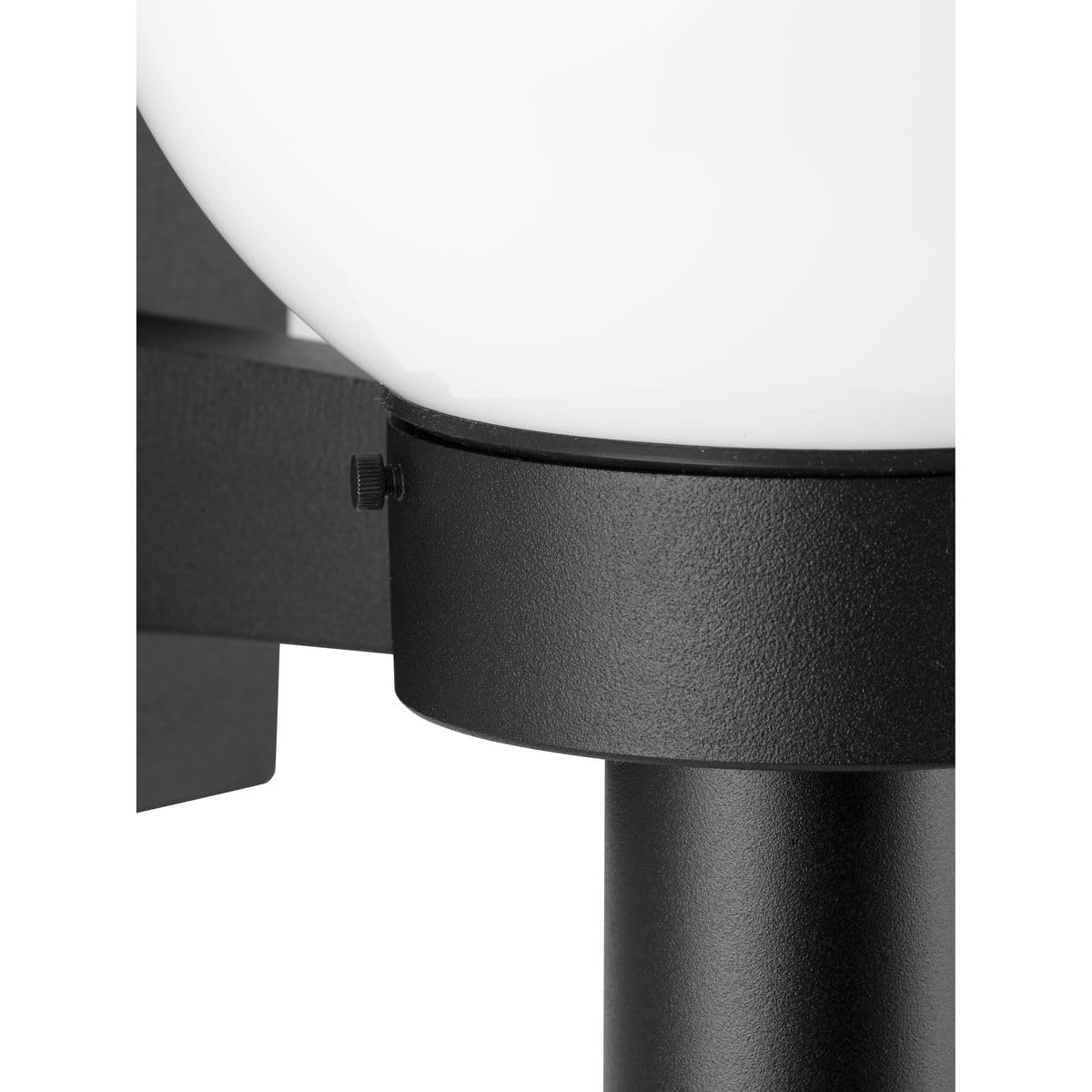 Progress Lighting P5626-60 Outdoor Acrylic Globe Fixture, 8"x15", Black, Durable Porcelain, Ideal for Exterior Lighting