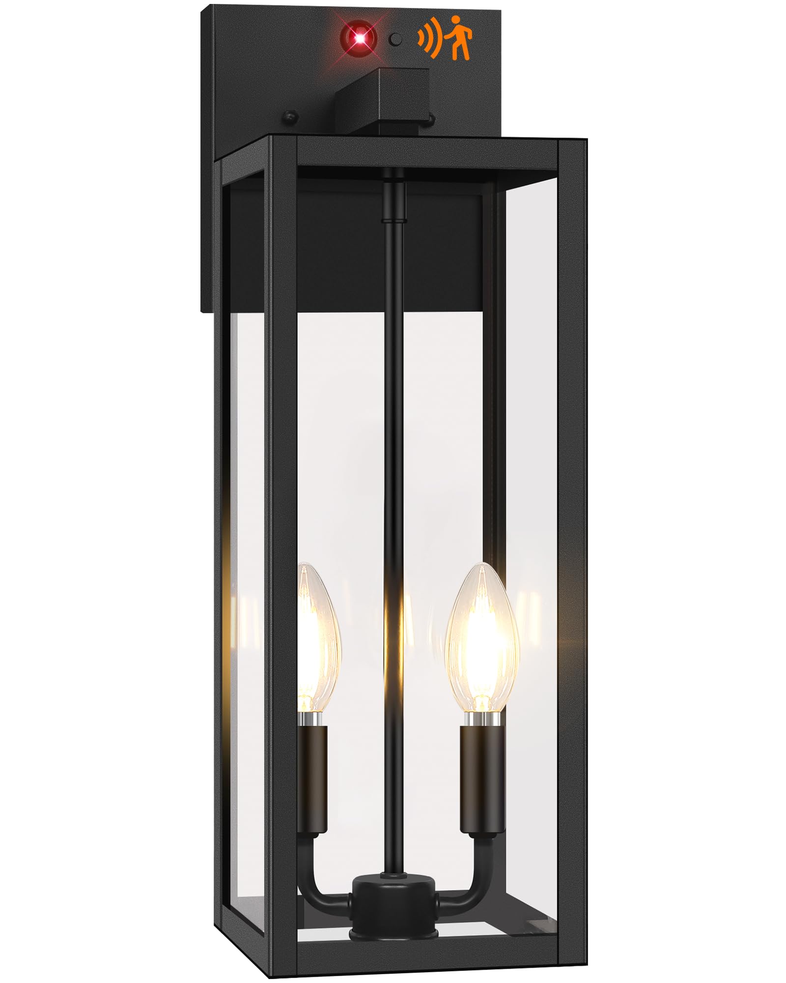 Upgraded Motion Sensor Outdoor Wall Light, 18Large Dusk To Dawn Porch Light Outdoor Wall Sconce Lantern, 3 Lighting Modes Exteri