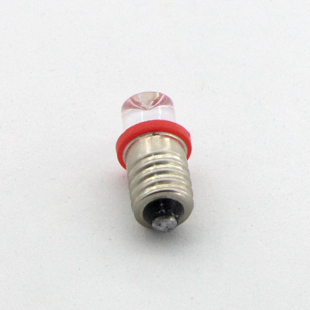 GutReise E10 Screw Red LED Bulb Flood Light 10pcs (3V, Steel) - 10 Count