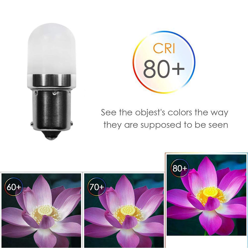 Makergroup 1141 Ba15S Bayonet Led Bulbs 12V  Weatherproof 1156 S8 Landscape Light Bulb  1W Cool White Color 6000K For Rv And Outdoor Lighting Path Deck Lights Pack Of 6