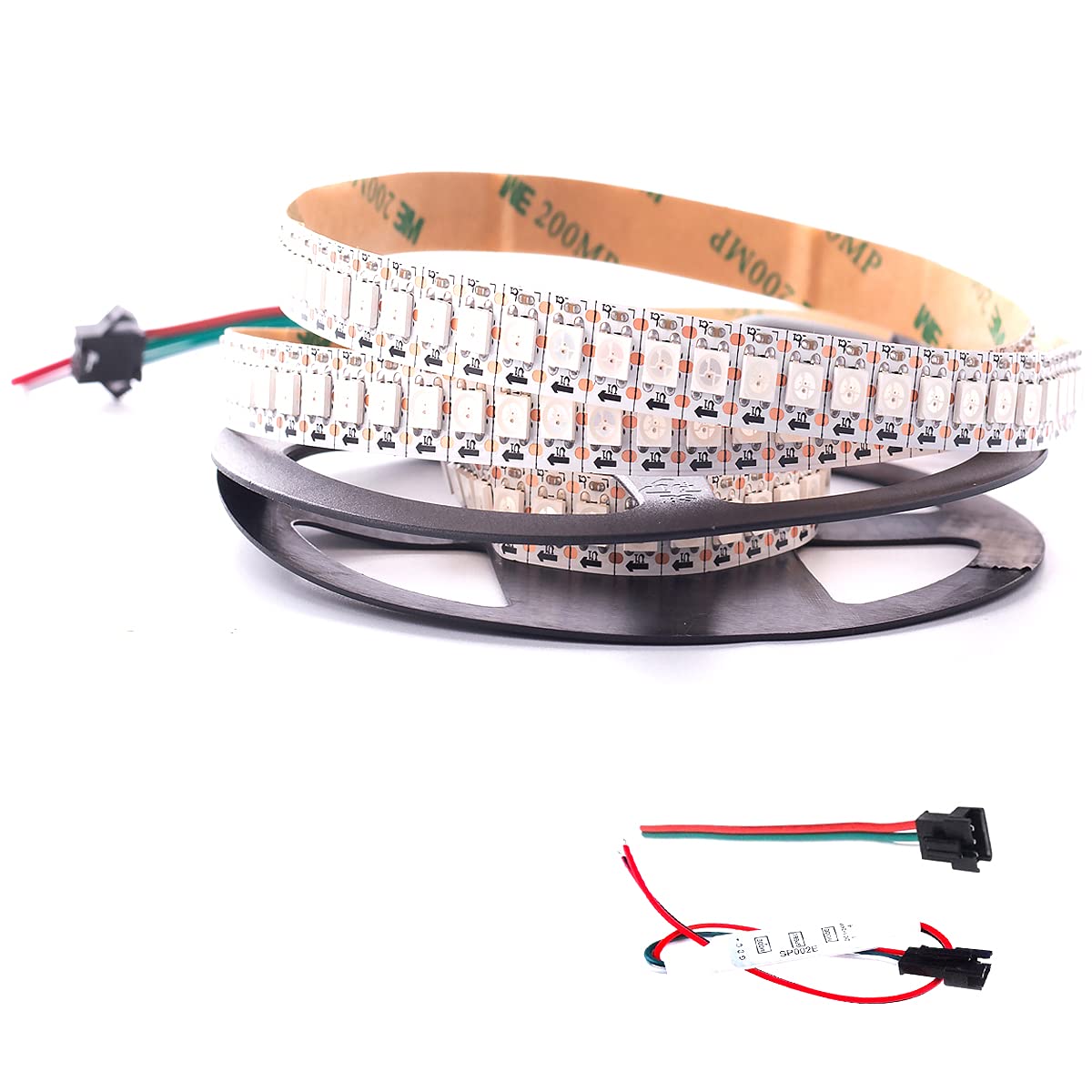 Adresuno Ws2812B Led Strip Individual Addressable Light 144Pixels/M Smd 5050 Rgb Ws2812B Pixel Strip Dc5V (3.2Ft 144Leds Non-Wat