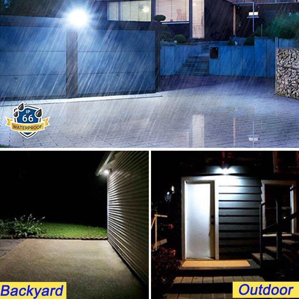 Lysed 50W LED Flood Lights 2-Pack, 12V Waterproof Outdoor Security Lights, Cool White, Aluminum, Model Lysed-50W-LED-Flood-Lights