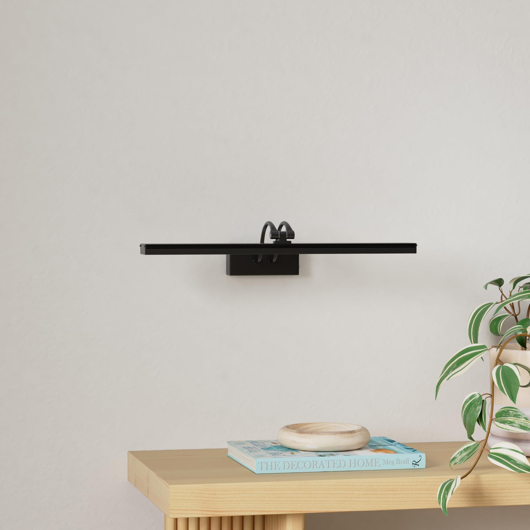 Funchday Picture Light,3Cct Battery Picture Light For Wall,Wireless Remote Painting Light With Timer And Dimmable,16”Metal Art Light For Display,Wall,Artwork,Portrait,Gallery (Black-L)