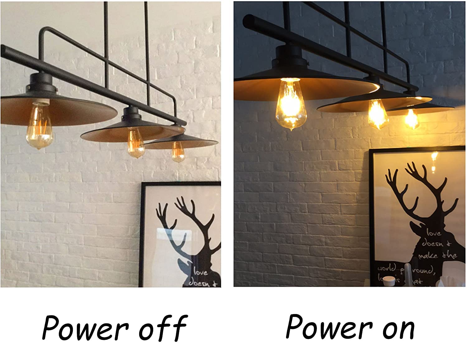 Asoko Led Dimmable Vintage Edison Led Bulbs 6W Antique Style, 2300K Warm White (Amber Gold Glass), St64, E26 Base (2300K-6W-12Pcs)