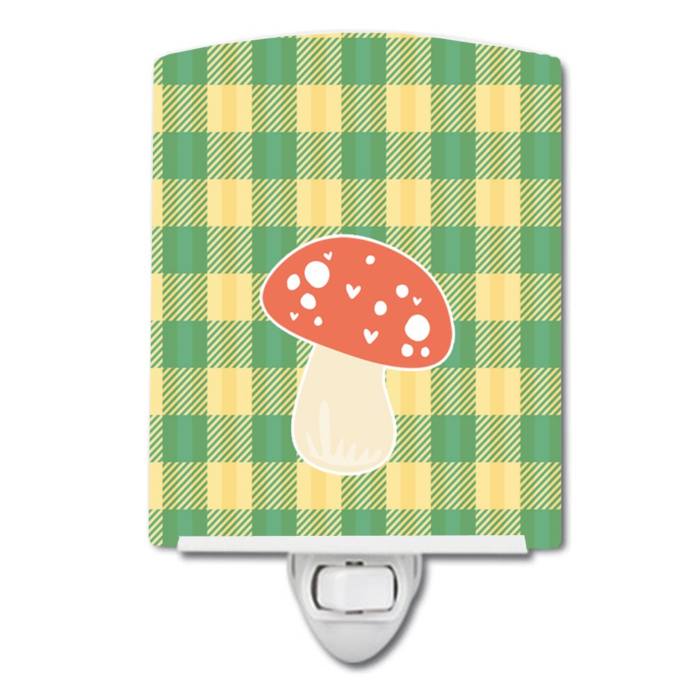 Carolines Treasures BB6938CNL Mushroom Ceramic Night Light Compact, ULCertified, Ideal for Bedroom, Bathroom, Nursery, Hallway