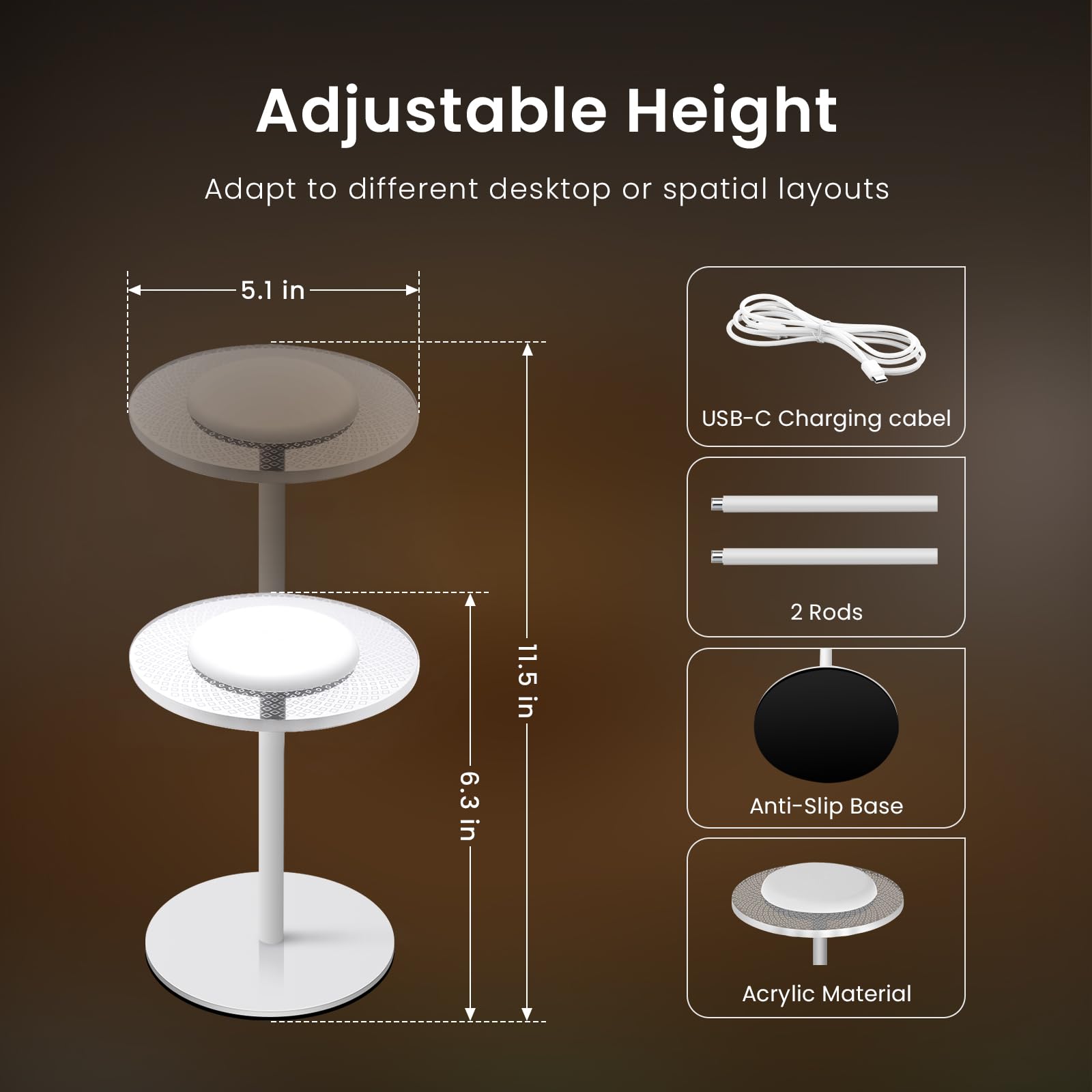 Loftek Cordless Table Lamps Set Of 2, Rechargeable Table Lamp, Up To 55 Hrs Ultra-Long Battery Life, Eye-Friendly, Touch Dimming