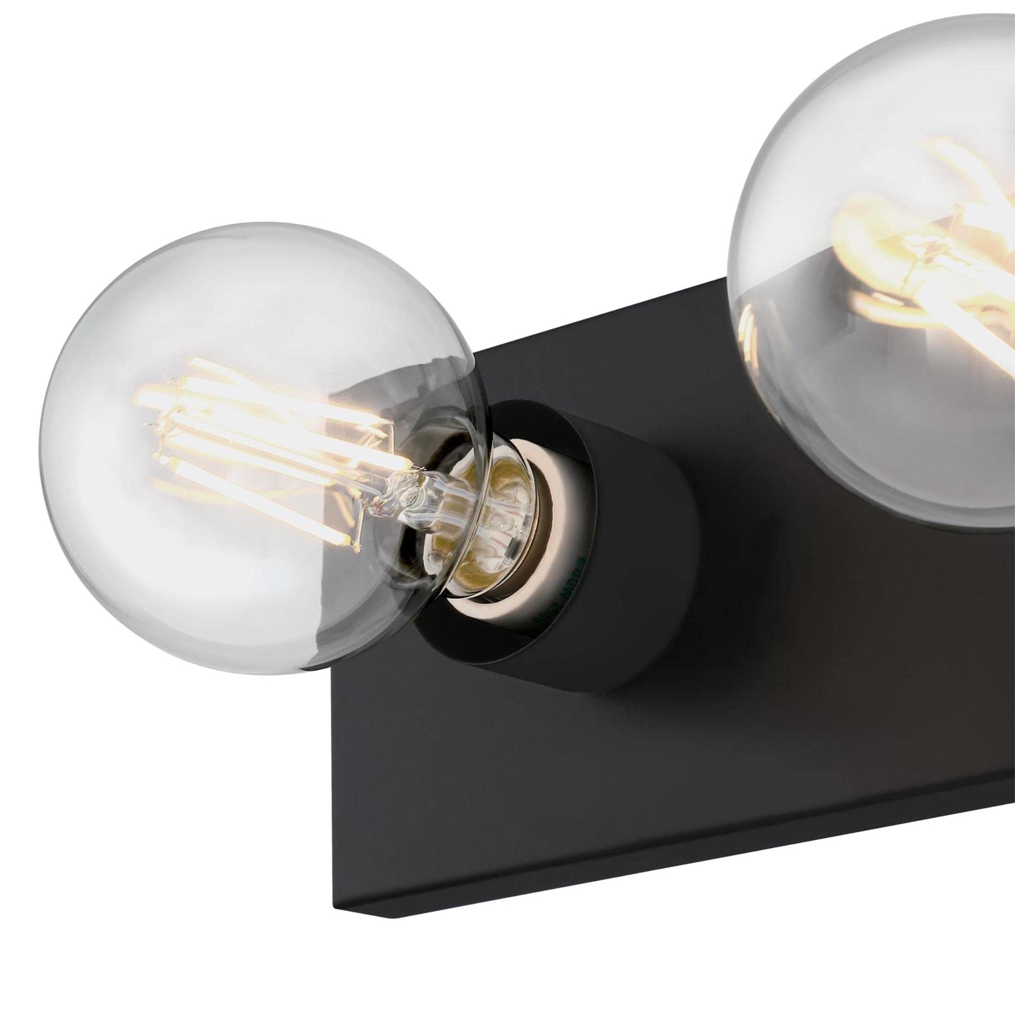 Westinghouse Traditional Three-Light Indoor Vanity Light Fixture, Matte Black, Alloy Steel, Model 6117500