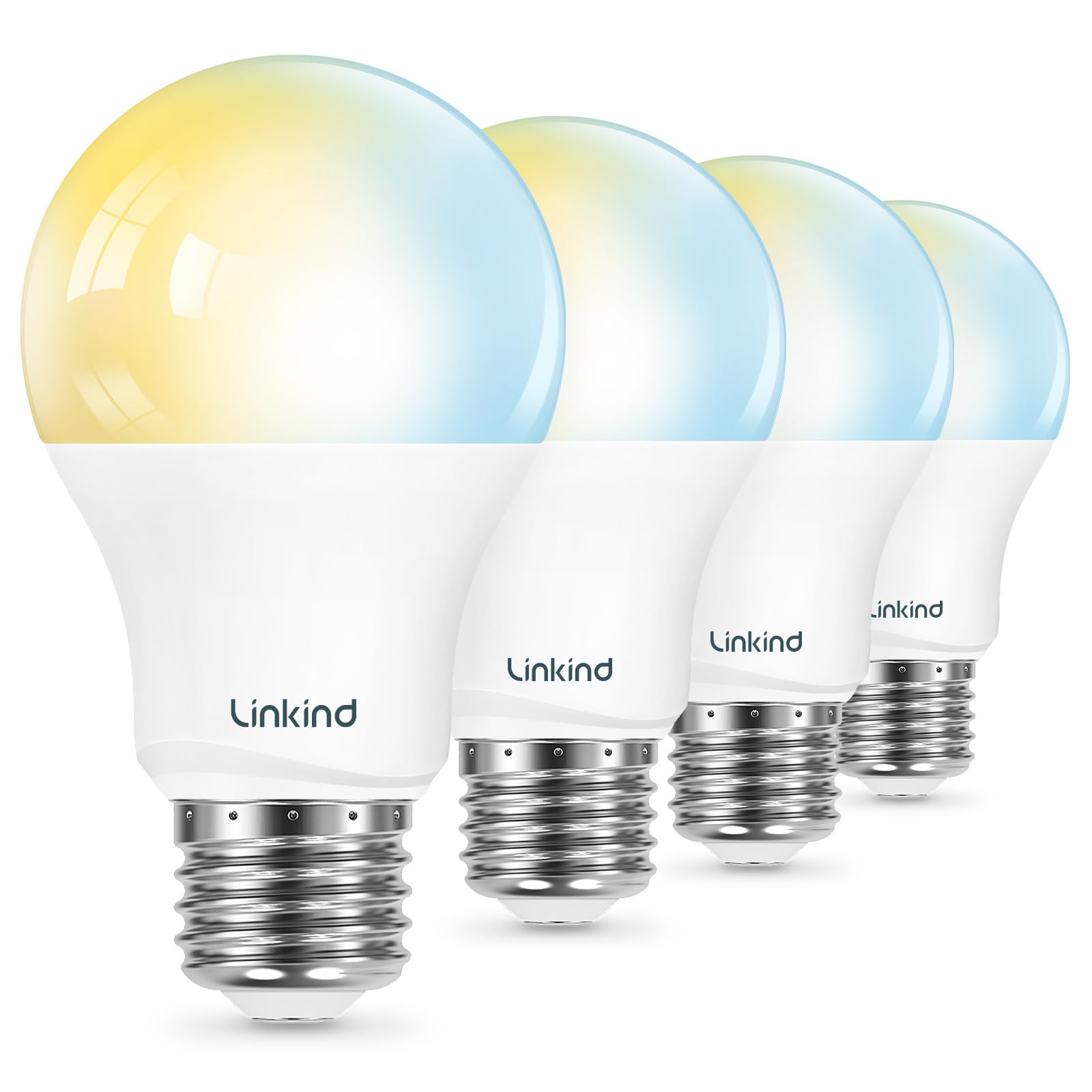 Linkind Smart Light Bulbs, Soft White To Daylight Tunable (2700K-6500K), Alexa Light Bulbs, Work With Alexa & Google Home, Cri>9