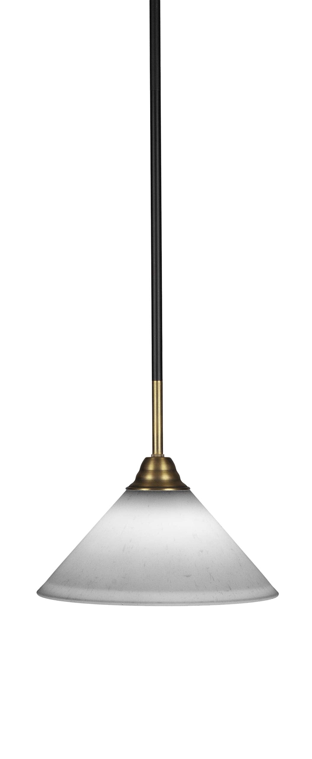 Toltec Lighting Paramount 1 Light Mini Pendant in Matte Black & Brass (3401-MBBR-314)