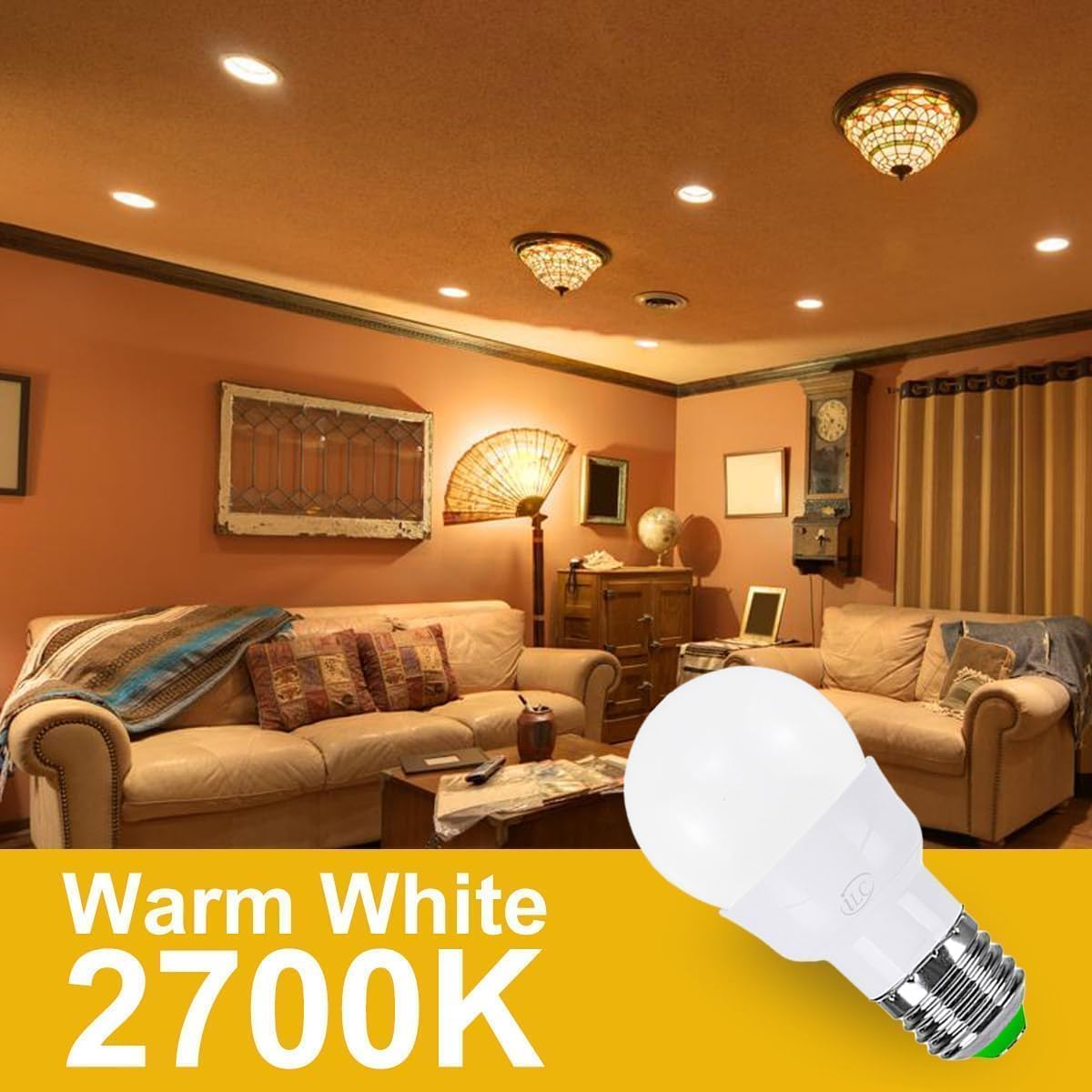 Ilc Rgb Led Color Changing Light Bulb, 40W Equivalent, 450Lm, 2700K Warm White 5W E26 Screw Base Rgbw, Flood Light Bulb- 12 Colo