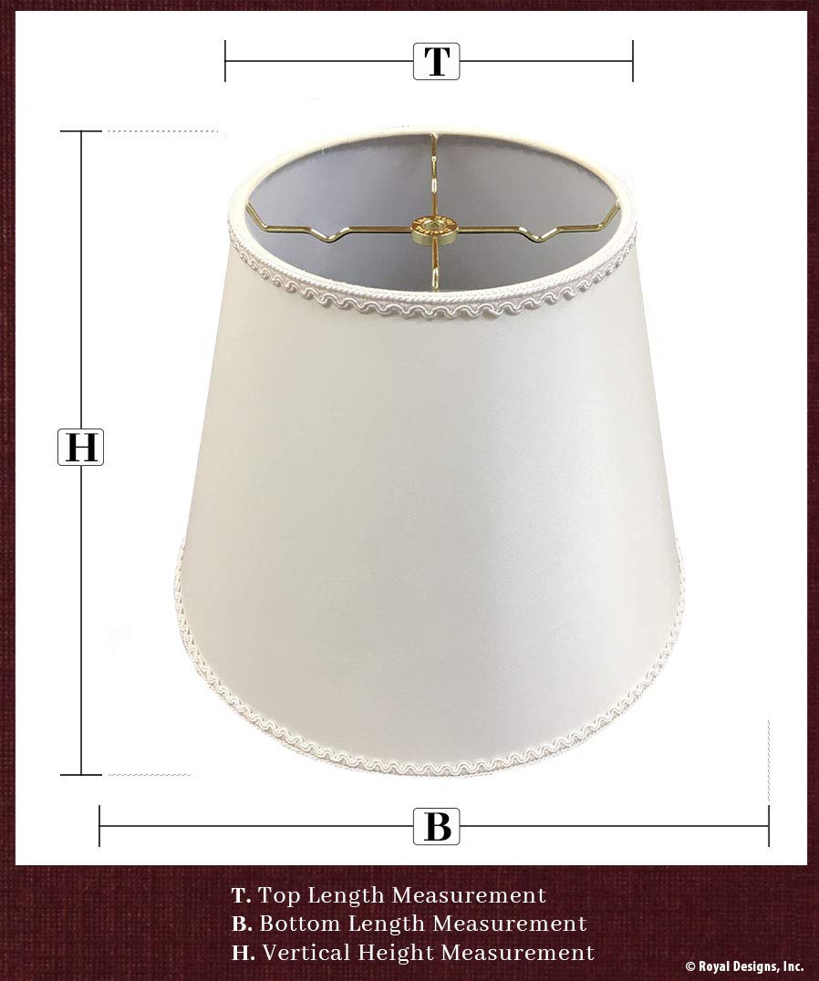 Royal Designs, Inc. Designer Empire Hardback Shade With Elegant Trim, Hb-645-14Pnk-1, Pink, 8 X 14 X 11