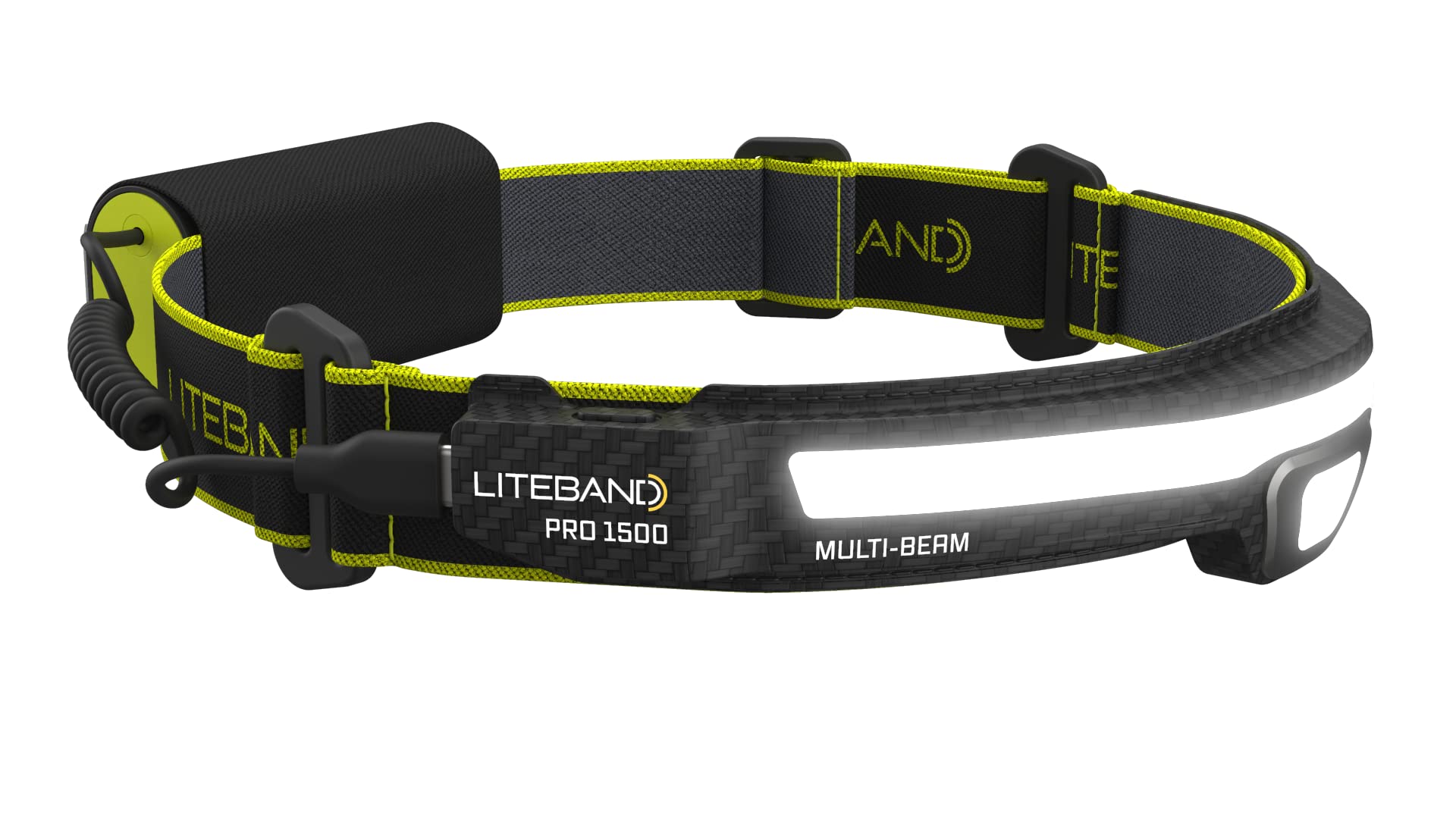 Rechargeable Led Headlamp - Liteband Pro 1500 Lumens Super Bright Head Lamp, Powerful Battery Powered Tactical Headlamps, Campin