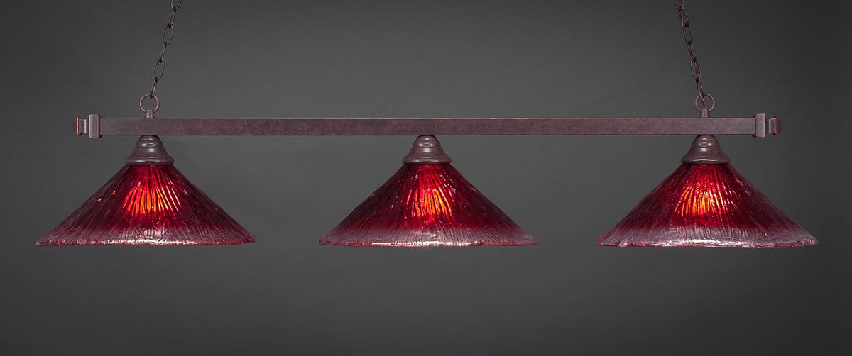 Square 3 Light Island In Dark Granite (803-Dg-716)