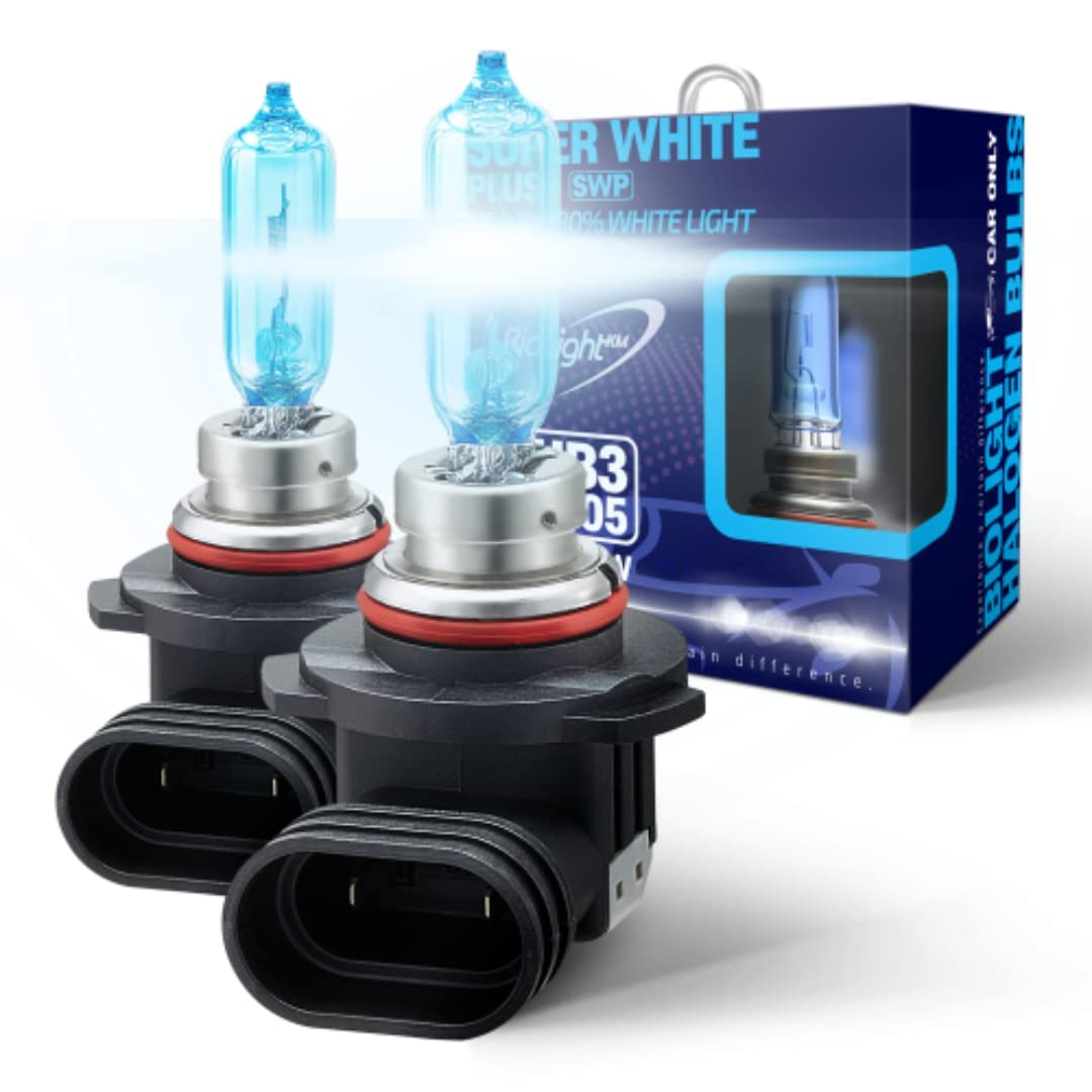 BIOLIGHT KM H4 Super White Plus 6000K Brighter Light Replacement Headlight Bulb, 2 pack