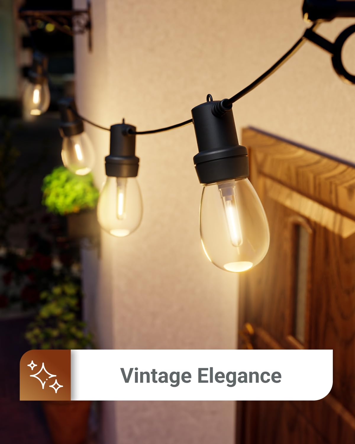 Sunco 8 Pack S14 Led Patio String Light Replacement Bulbs For Outdoors, 1W=4W, 2700K Soft White, Non-Dimmable, 50 Lumens, 2-Pron