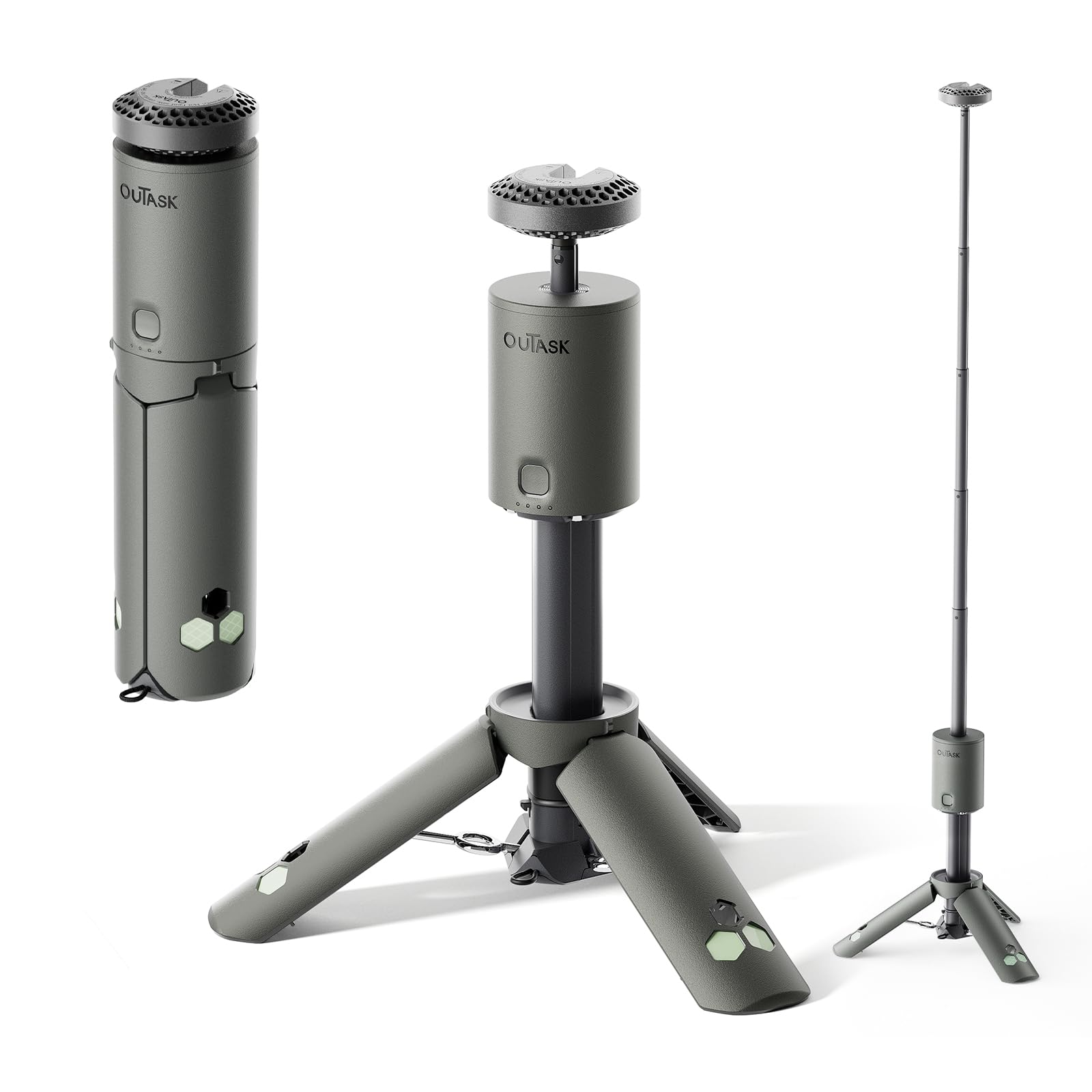 Outask Camping Light Telescopic, Collapsible Magnetic Camping Lantern With 12000Mah Battery, Telescoping Ipx6/Ipx7 Waterproof Fl