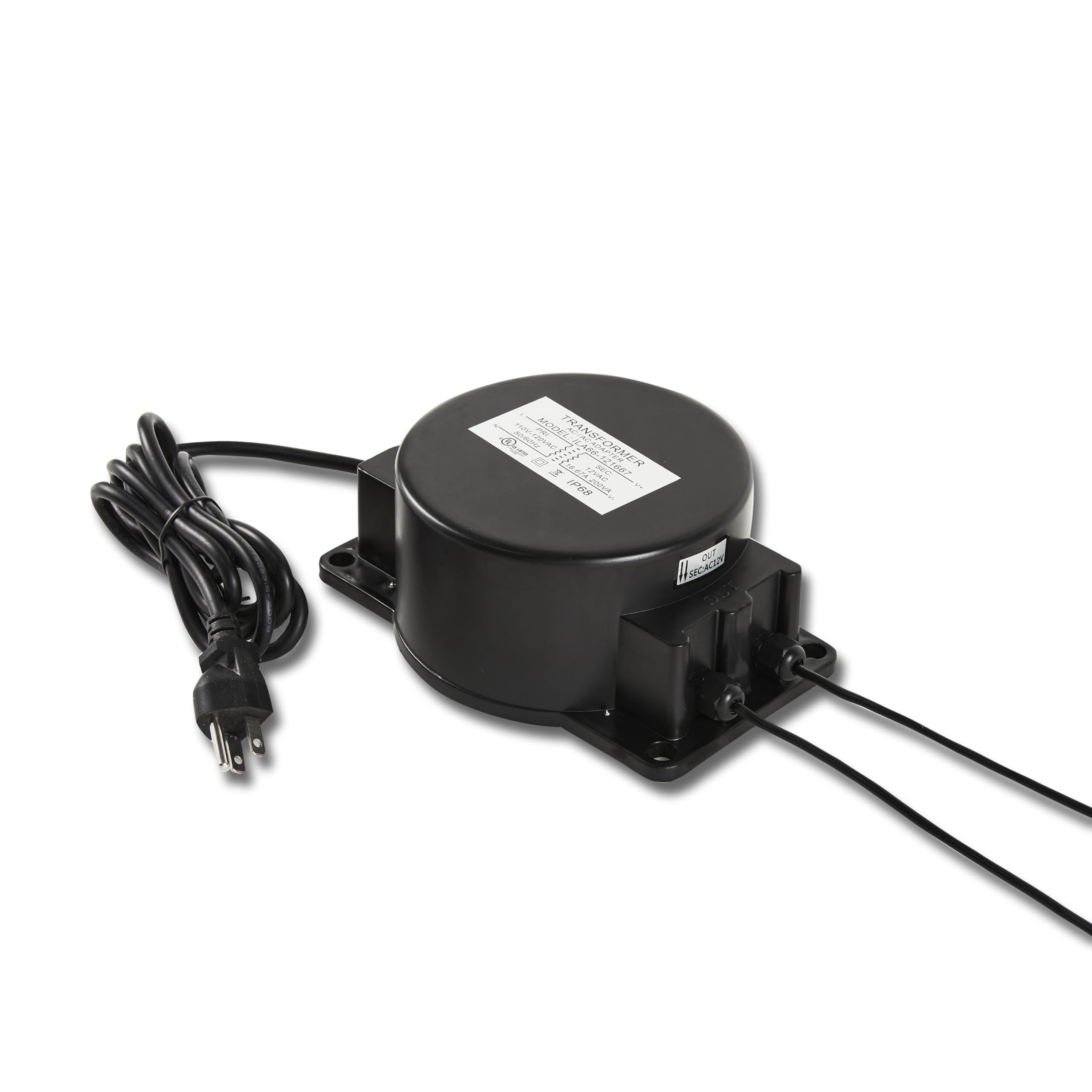 NVMIDTC Outdoor Landscape Transformer UL Listed 110/120V to AC 12V/16.67A, 200W Waterproof Power Supply Converter for LED Spotli