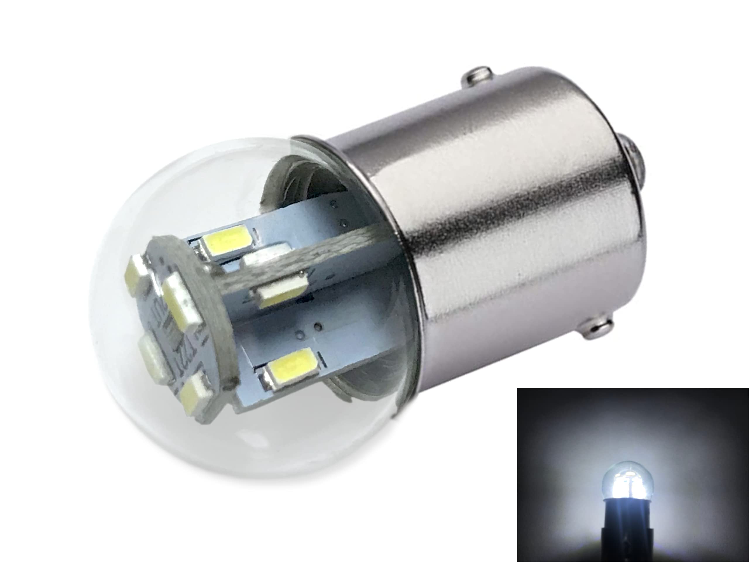 Aero-Lites #89#67#1155 Premium Led Miniature Bulb Direct Replacement | Voltage: 12V Ac/Dc | Bulb Base: Ba15S | Replacement For #