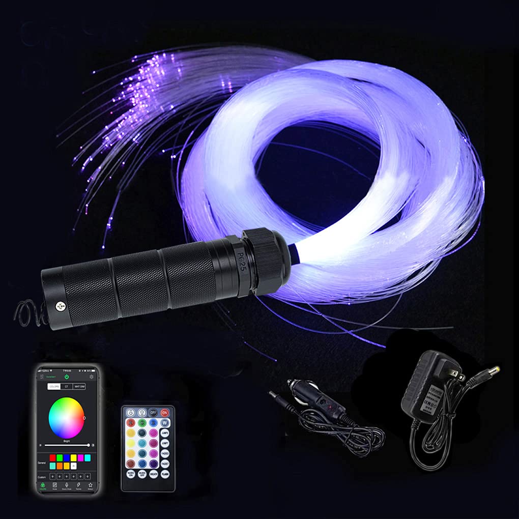 Azimom Bluetooth Rgbw Led Fiber Optic Star Ceiling Light Kit, 450Pcs 0.03In 6.5Ft, Multicolor, Music Mode, Model C-889