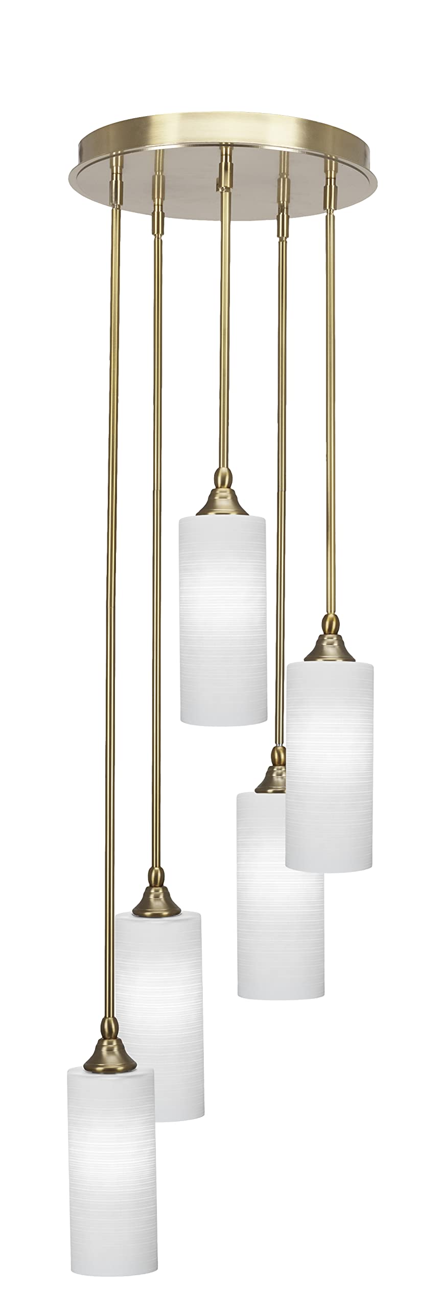 Empire 5 Light Cluster Pendalier in New Age Brass Finish (2145-NAB-4091)