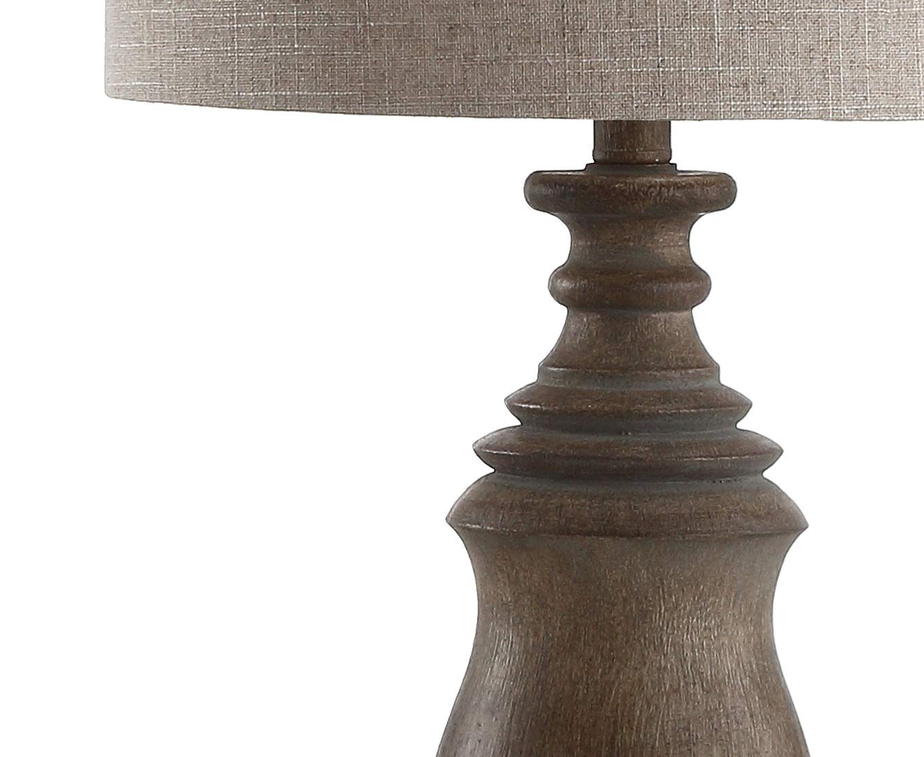 JONATHAN Y Abeline 28.5in Resin LED Table Lamp, Brown, Model JYL3041A, Traditional Transitional Design for Bedroom, Living Room, Office