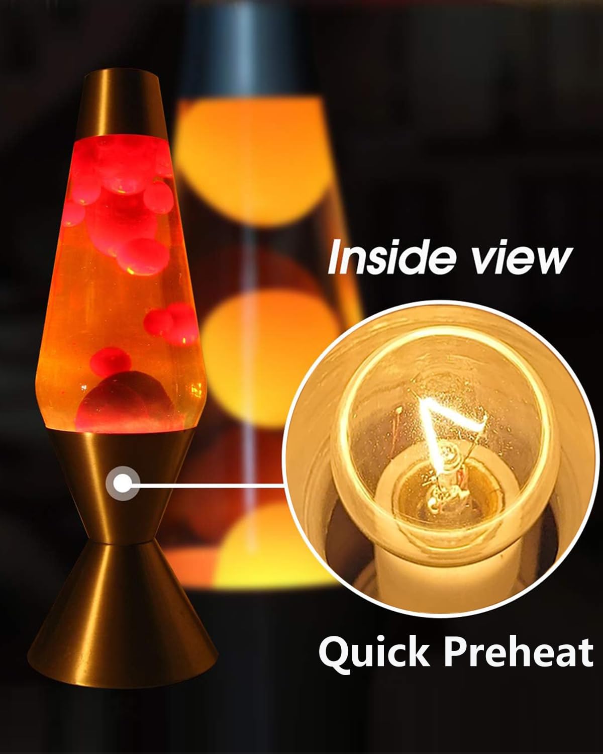 Lava Lamp Bulbs,25 Watt Original Replacement Bulbs For 14.5-Inch/20-Ounce Lava Lamp, High Temp Resistance, High-Output Heat S11