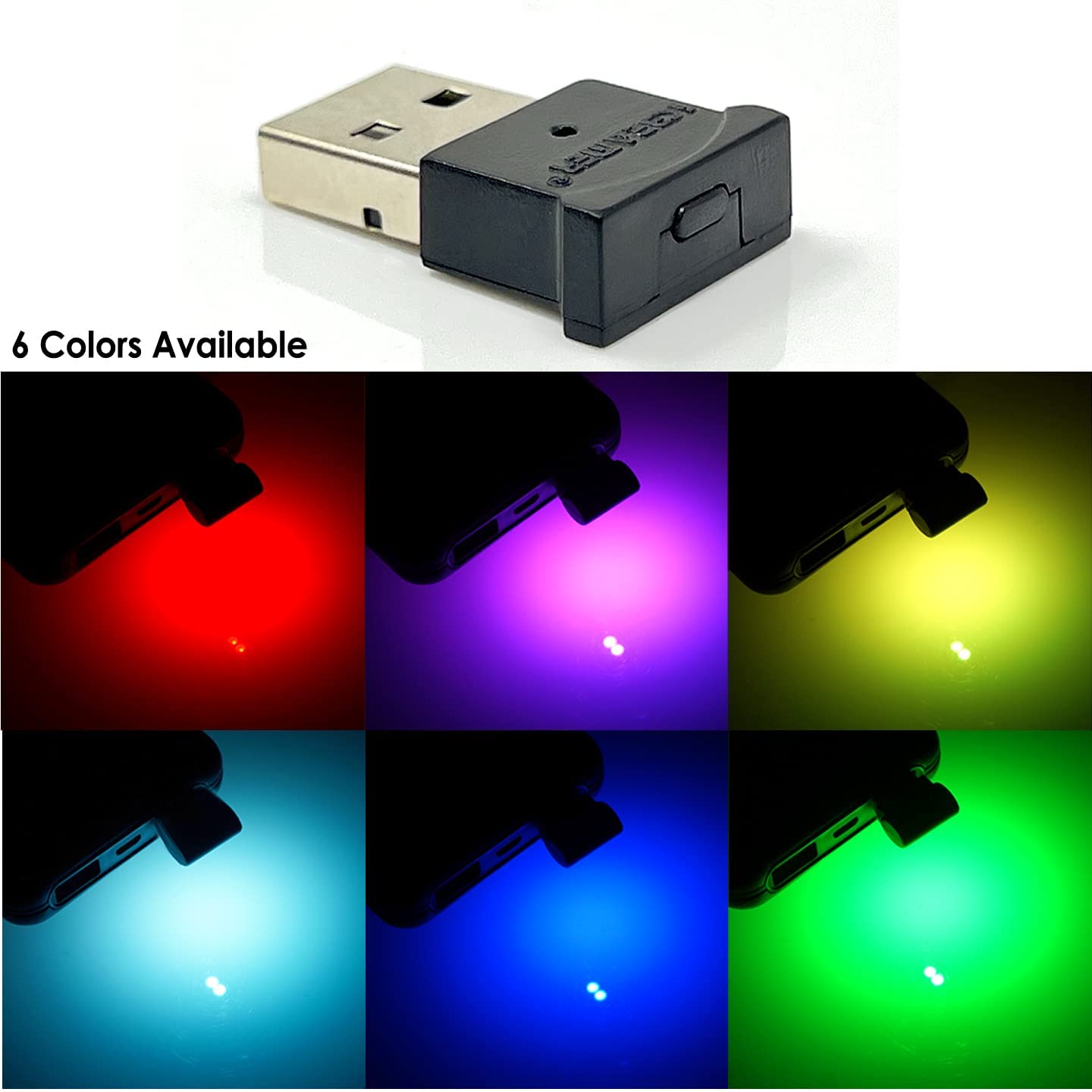 Icbeamer Smart Usb Adjustable Brightness Color: White, Auto Led Interface Plug-In Miniature Night Light Led For: Automotive Car Van Pickup Truck Interior Trunk Ambient Atmosphere Light