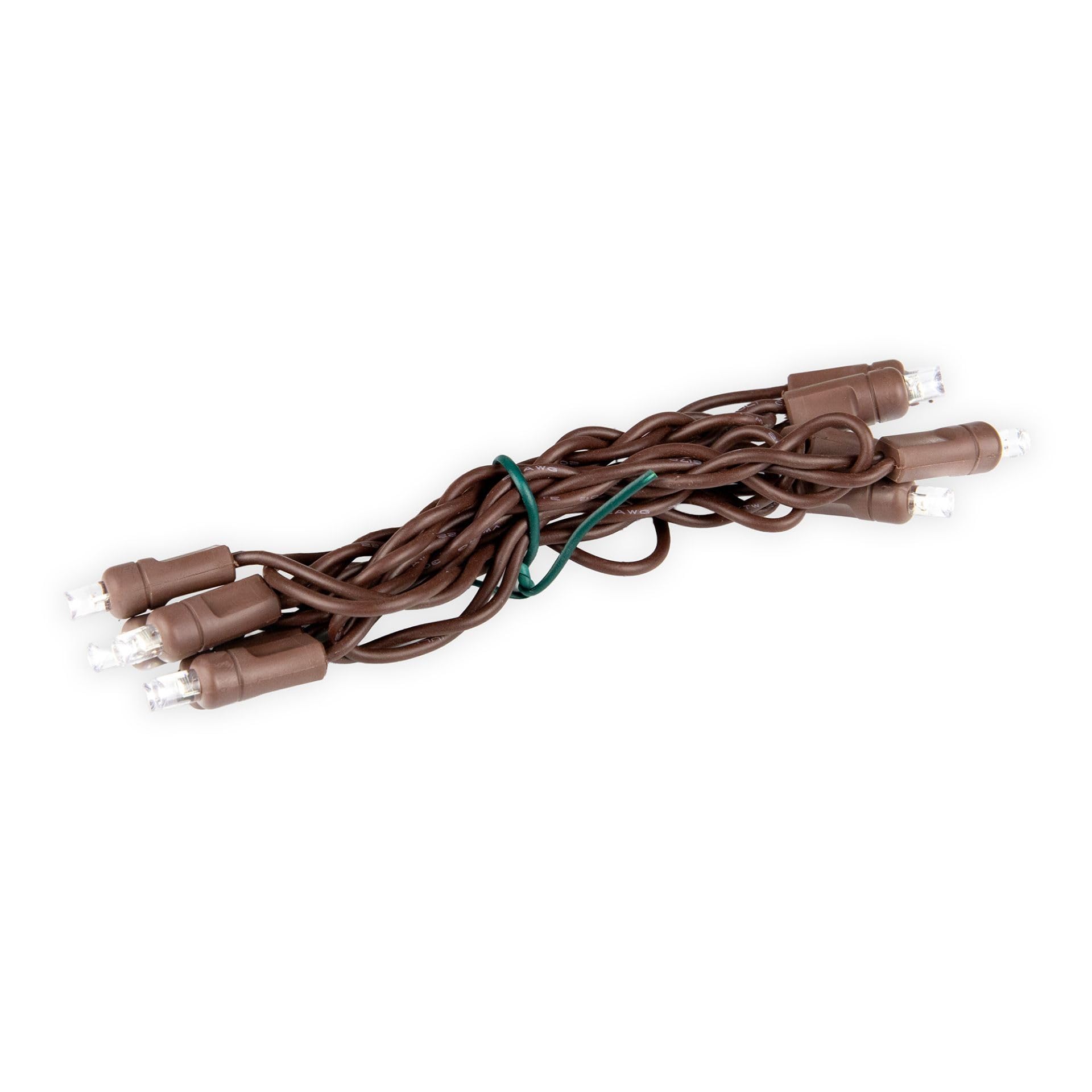 Novelty Lights 10 Light LED Fall Thanksgiving Mini Light Set  Outdoor Curtain Wreath Craft Bottle String Lights  Yellow/Red/Orange  Non-Connectable  Brown Wire  5 Feet