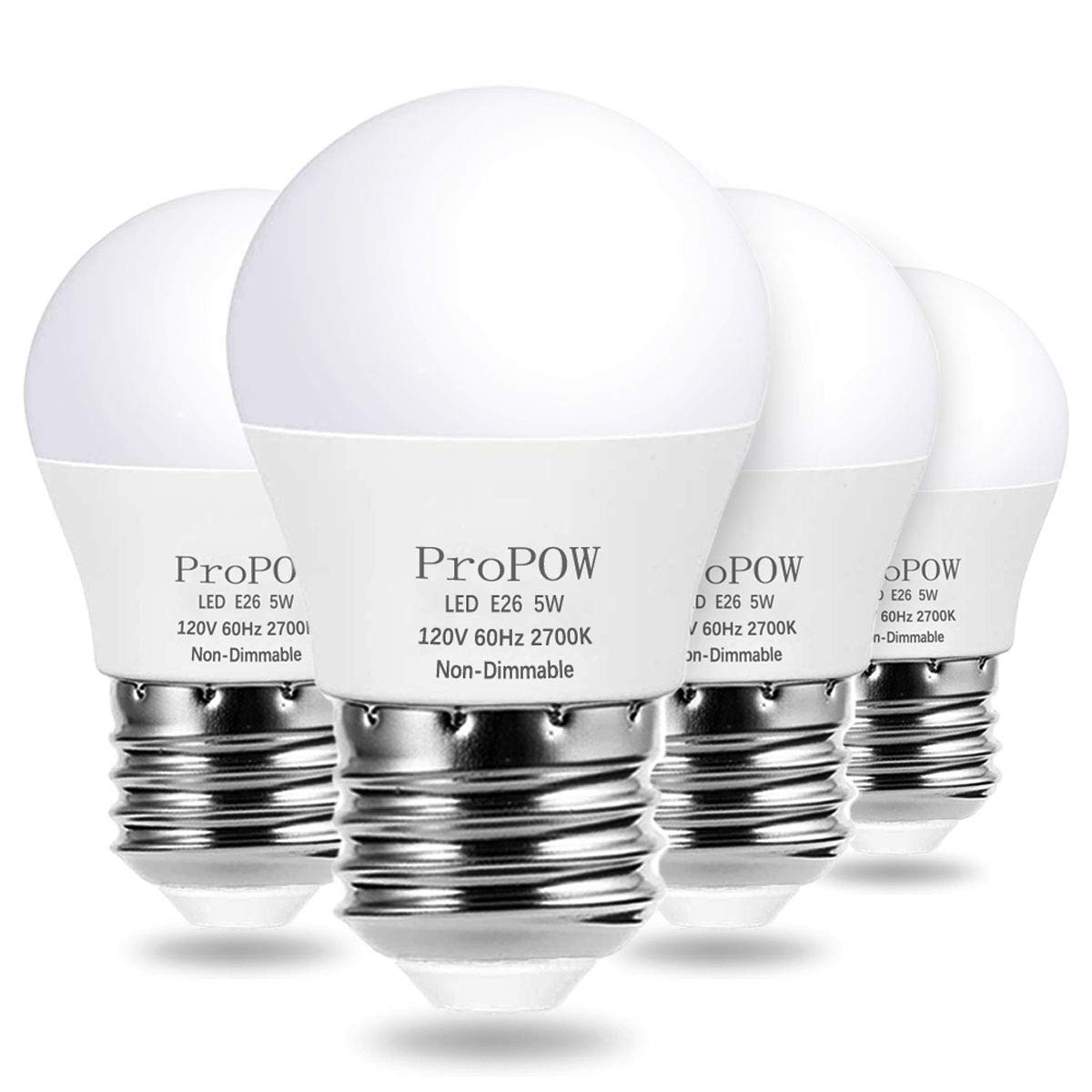 Propow A15 Led Bulb 40 Watt Equivalent, 5W Led Light Bulbs, Soft White 2700K Energy Saving Low Watt Light Bulbs,E26 Base Bulb Fo