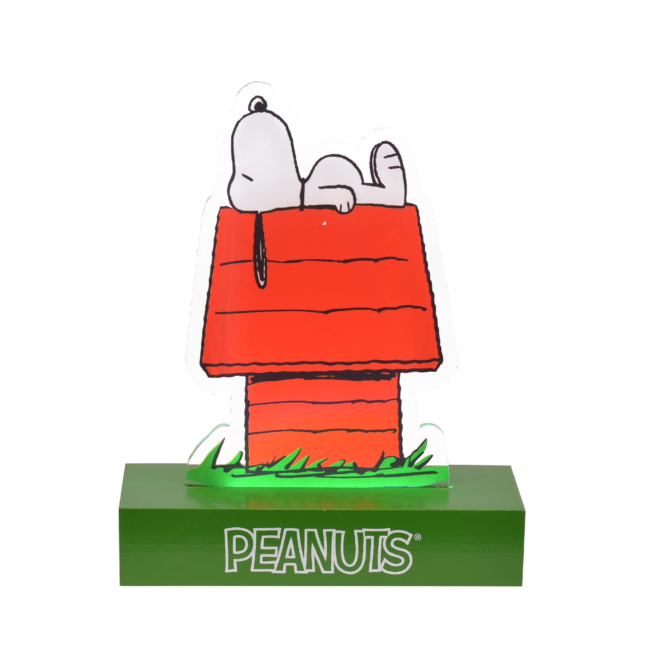 Mark Feldstein, Peanuts Snoopys Doghouse LED Illuminated Acrylic Tabletop Light, 6 Inch