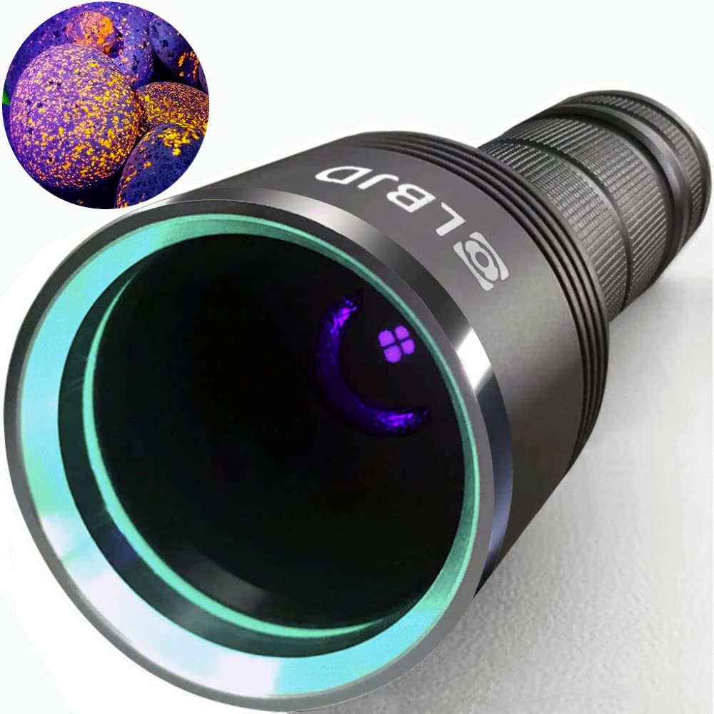 Lbjd 365Nm Pro Flashlight, High Power Black Light Rechargeable Scorpion Flashlights With Filtered 4 Led, For Pet Urine Detection, Scorpions, Dry Stains, Bed Bug, Gemstone Observation