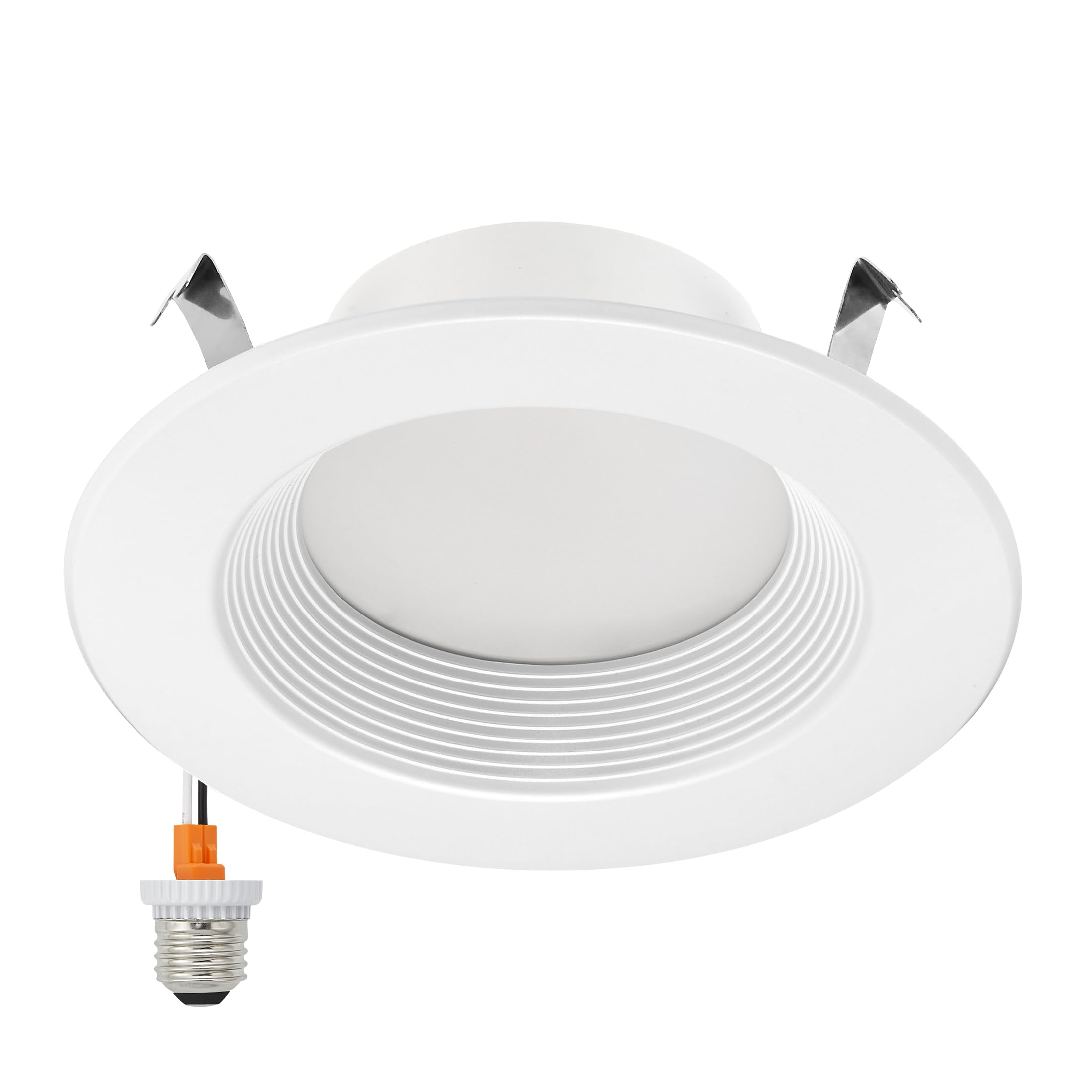 Maxxima 4 in. 5 CCT Retrofit Recessed LED Downlight with E-26 Quick Connect, Color Selectable 2700K-5000K (2700K/3000K/3500K/400