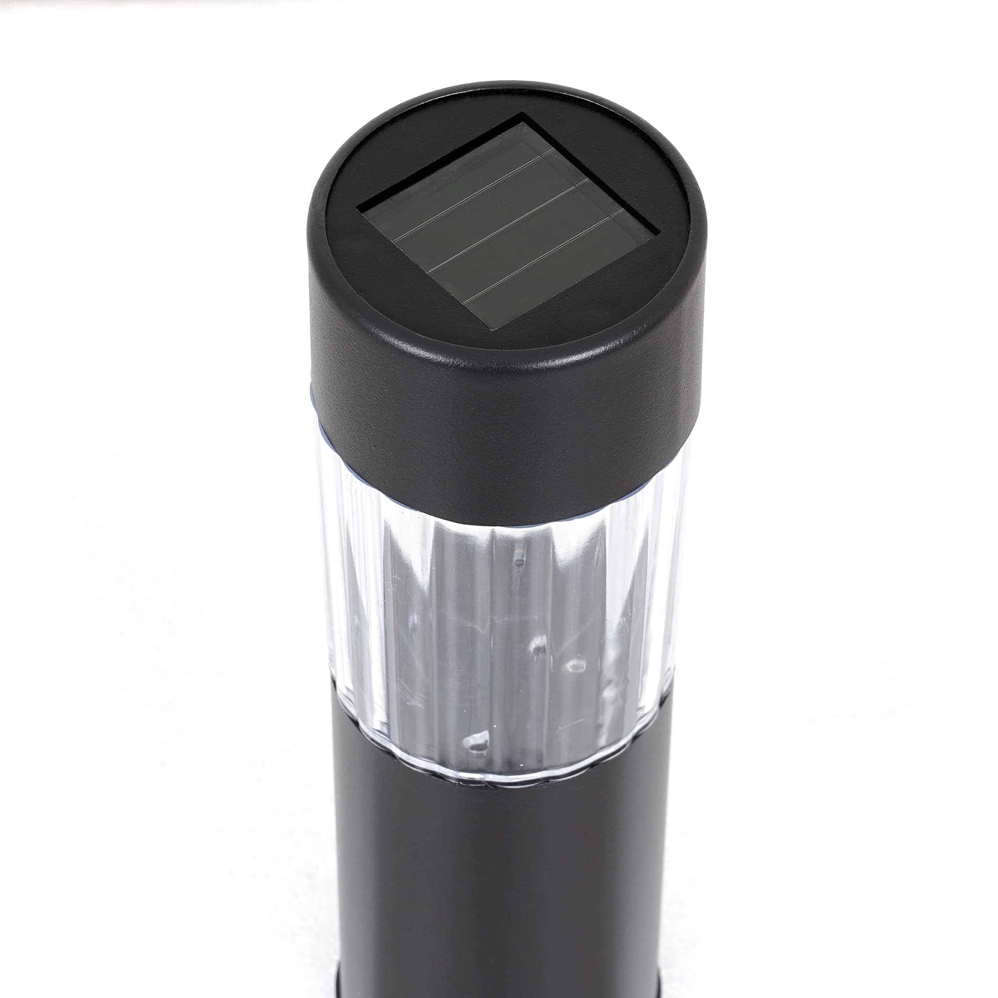 Amazon Basics Solar Outdoor Lights, Led Lights For Garden, Pathway, Patio, Black, 6-Pack