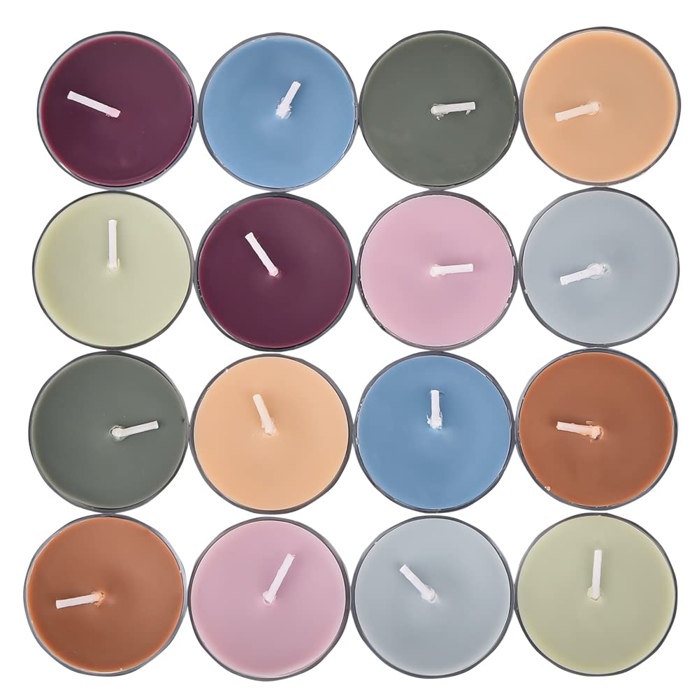 Sungmor 16 Pack Long Burning Scented Tea Light Candles, 100% Natural Soy Wax No Lead Smokeless Tea Warmer Candles Tealight Candl
