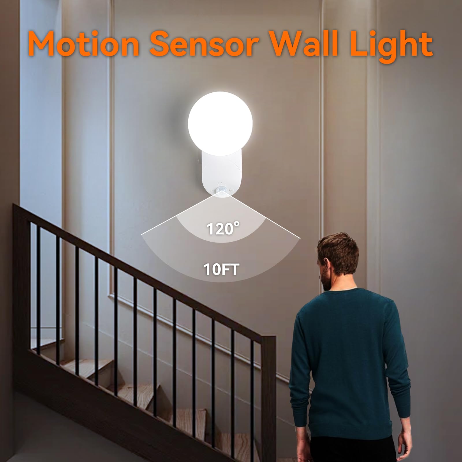 Rechargeable Motion Sensor Wall Light With Remote - Magnetic Wireless Closet Lights With Adjustable Lighting & Angle, Battery Op