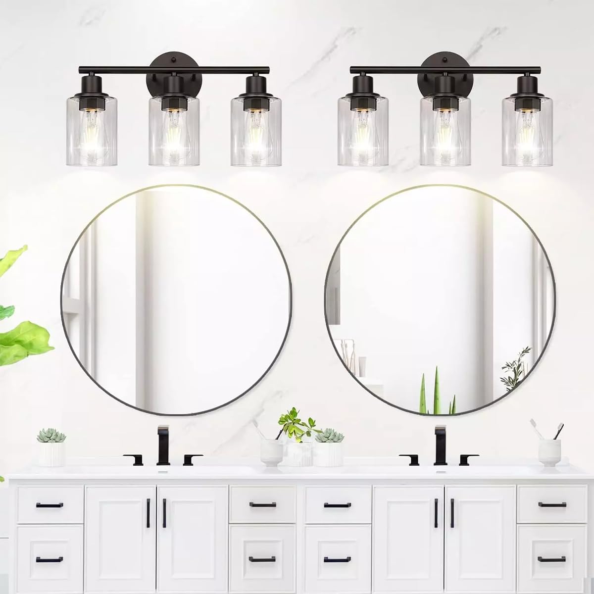 Go&So 6 Pack Clear Glass Lamp Shade Replacement, 5.5" Height, 3.54" Diameter, 1.65" Fitter - Cylinder Glass Pendant Light Shades Only,High Transmittance For Chandelier Shades,Floor Lamps,Wall Sconces