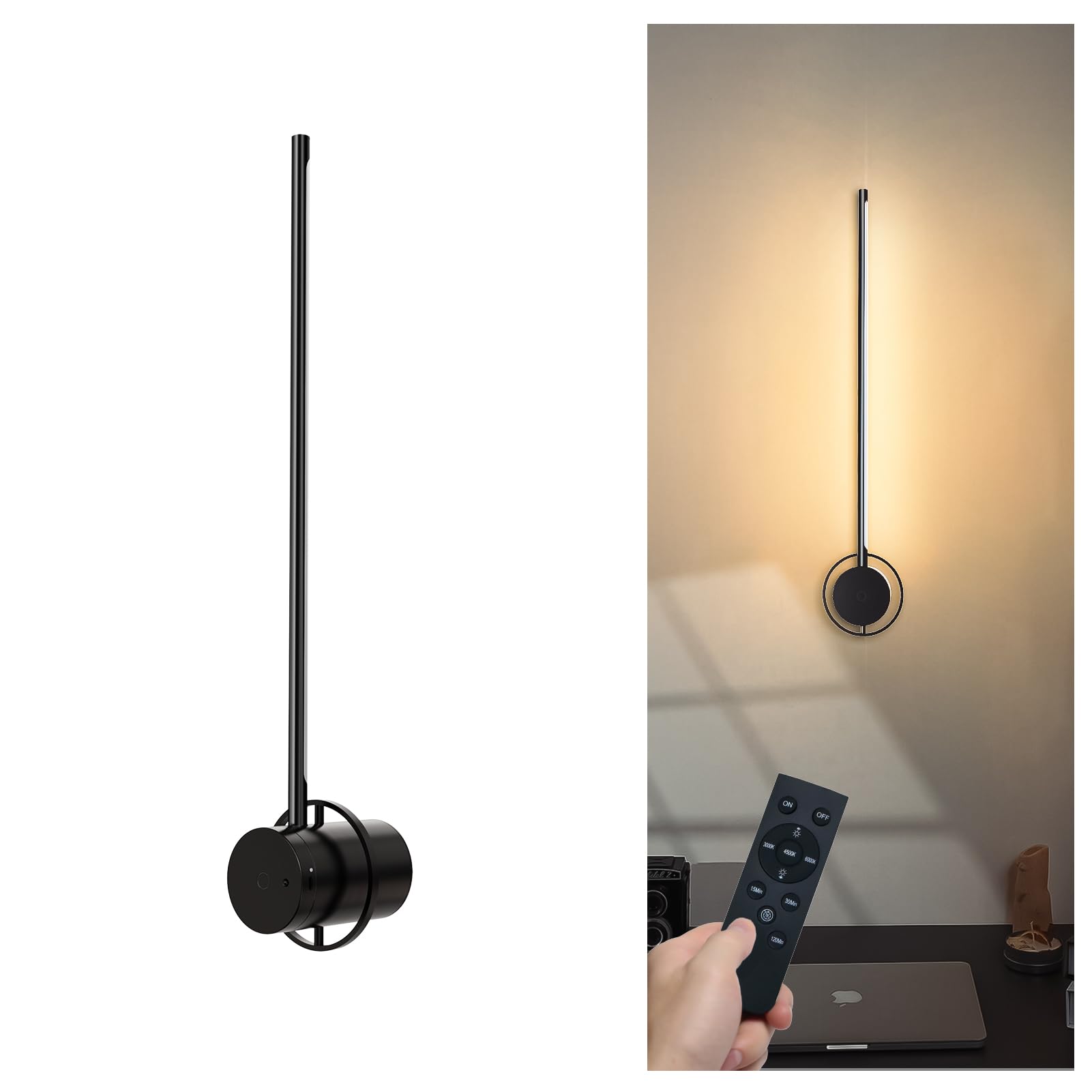 Swatia Picture Light, Wireless Wall Light, 23.6'' Rechargeable Art Display Light, 3 Color Temperature Dimmable With Timer For Ga