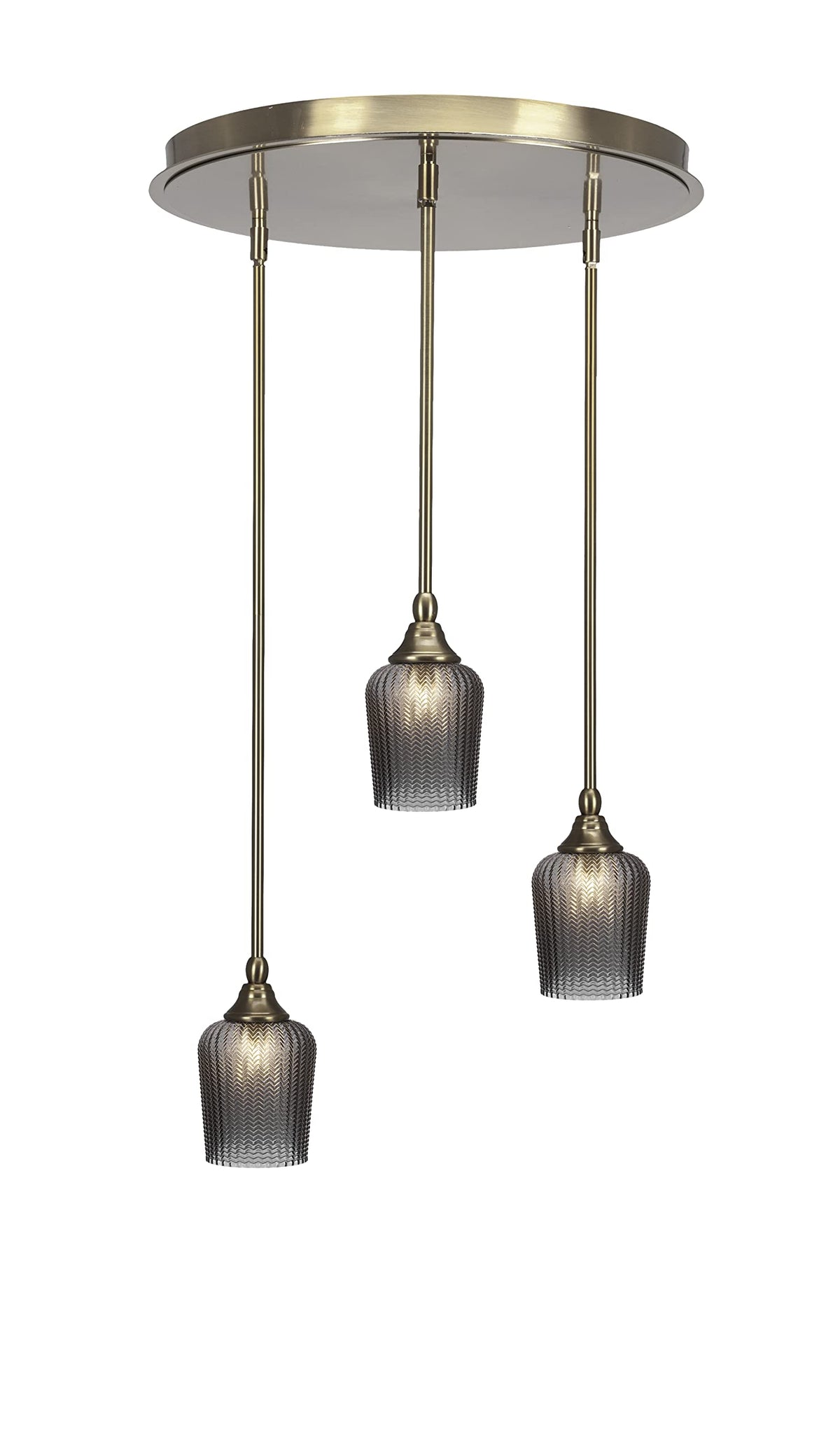 Empire 3 Light Cluster Pendalier in New Age Brass Finish (2183-NAB-4282)