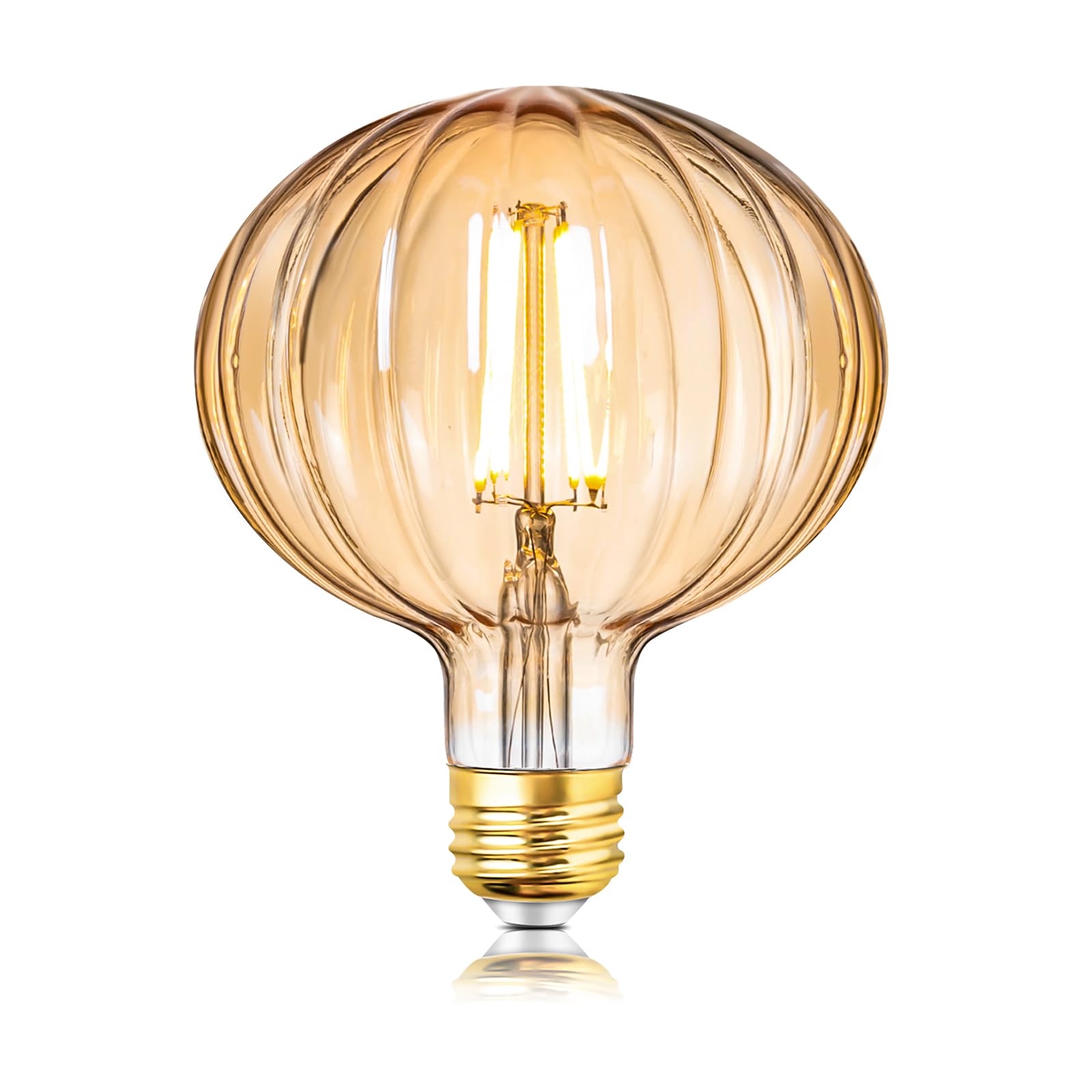 SD LUX Vintage LED Edison Bulb 6W Dimmable G40 Globe 2700K Warm White E26 1 Pack