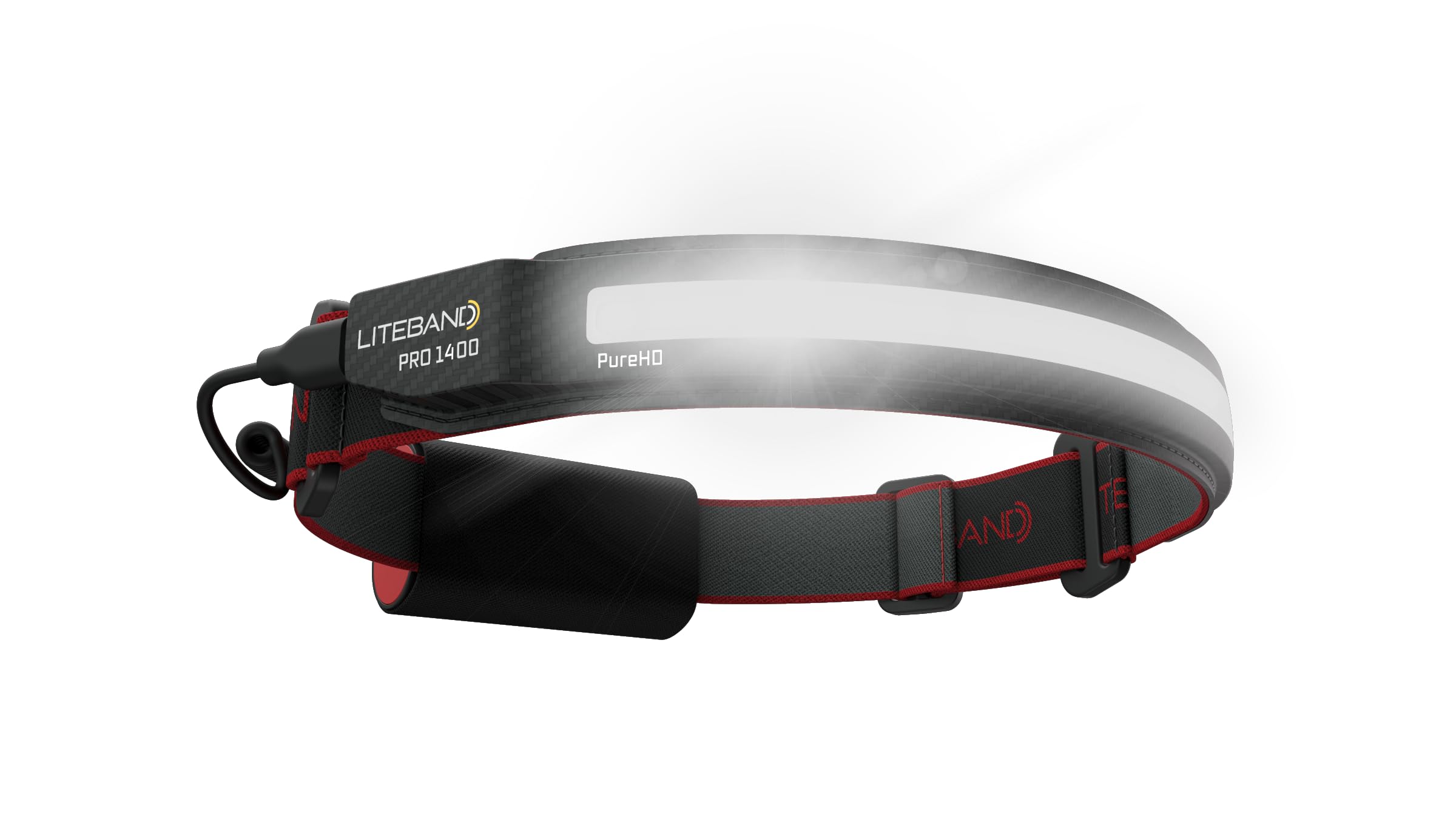 Liteband Pro 1400 Lumens Led Headlamp, Rechargeable Battery Powered, Super Bright Tactical Head Lamp Flashlight Hard Hat Light,