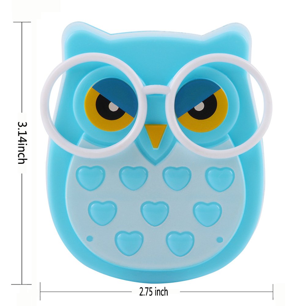 Fuwinet 2 Pcs Owl Led Plug In Night Light For Kids- Wall Lamp Take Good Care Children Sleep Light Sensor Auto Controlled Nightlights For Baby Nursing (Blue+Pink)