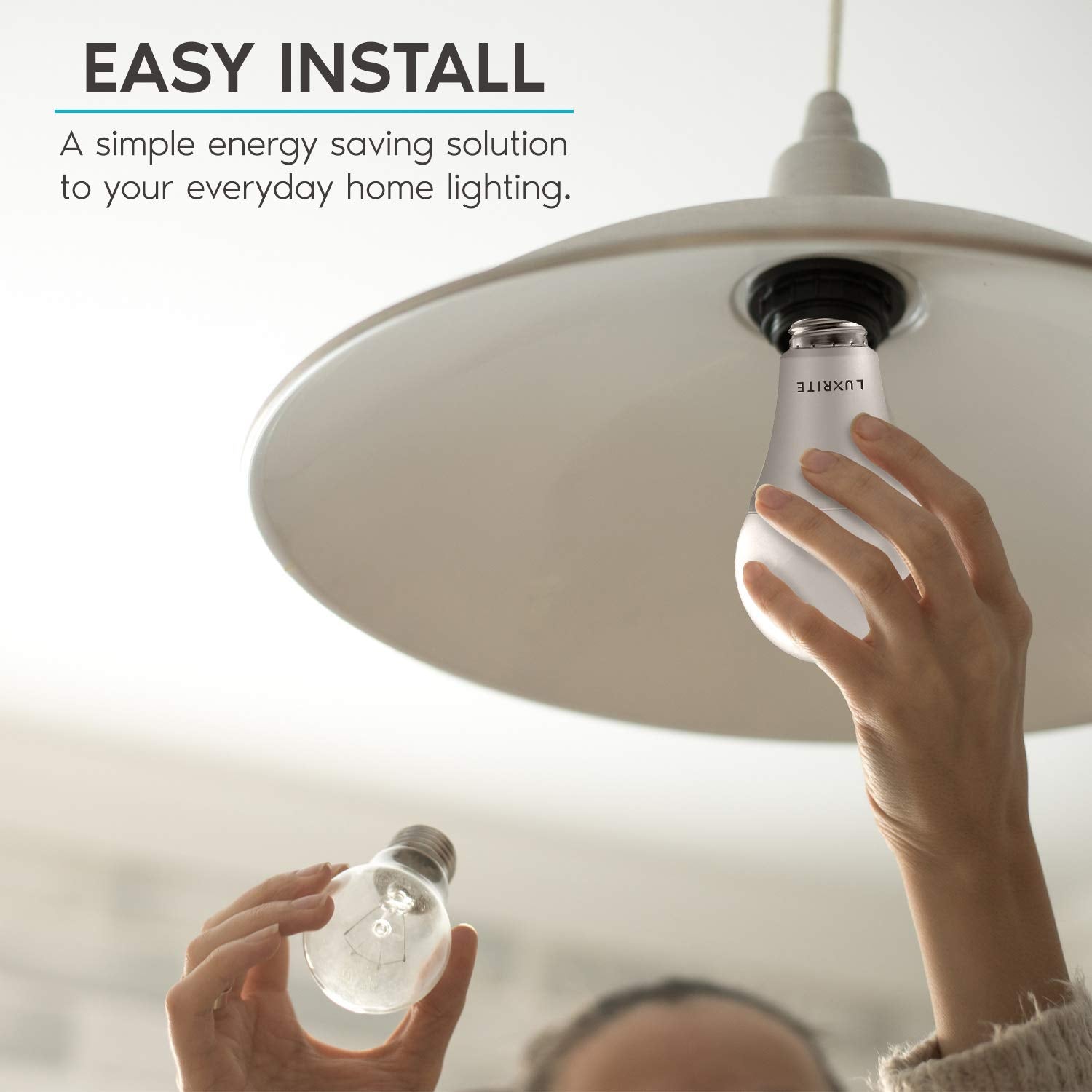 LUXRITE A21 LED Bulbs 150W Equivalent 2550 Lumens Dimmable 22W Energy Star E26 Medium Base 6 Pack Warm White 2700K